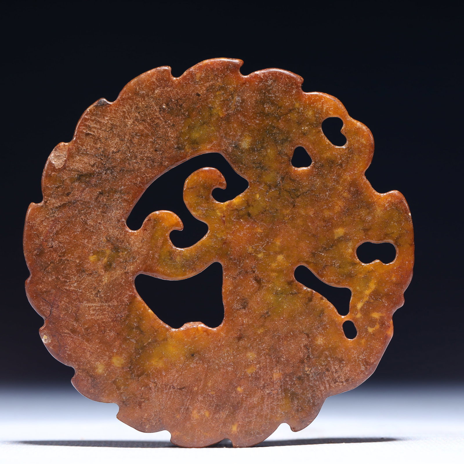 An Exquisite Archaic Jade Dragon Pattern Pendant - 3