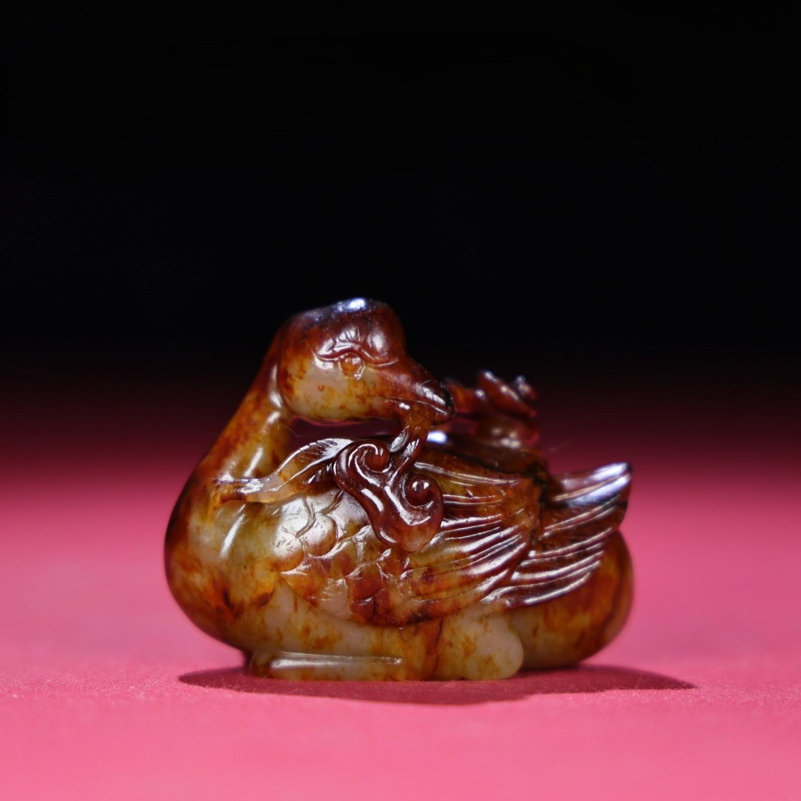 An Exquisite White Jade Goose Ornament: An Exquisite White Jade Goose Ornament,Qing Dynasty,China,Size:2.2inx1.7inx1.2in,Weight:79g 白玉鹅摆件,中国清代