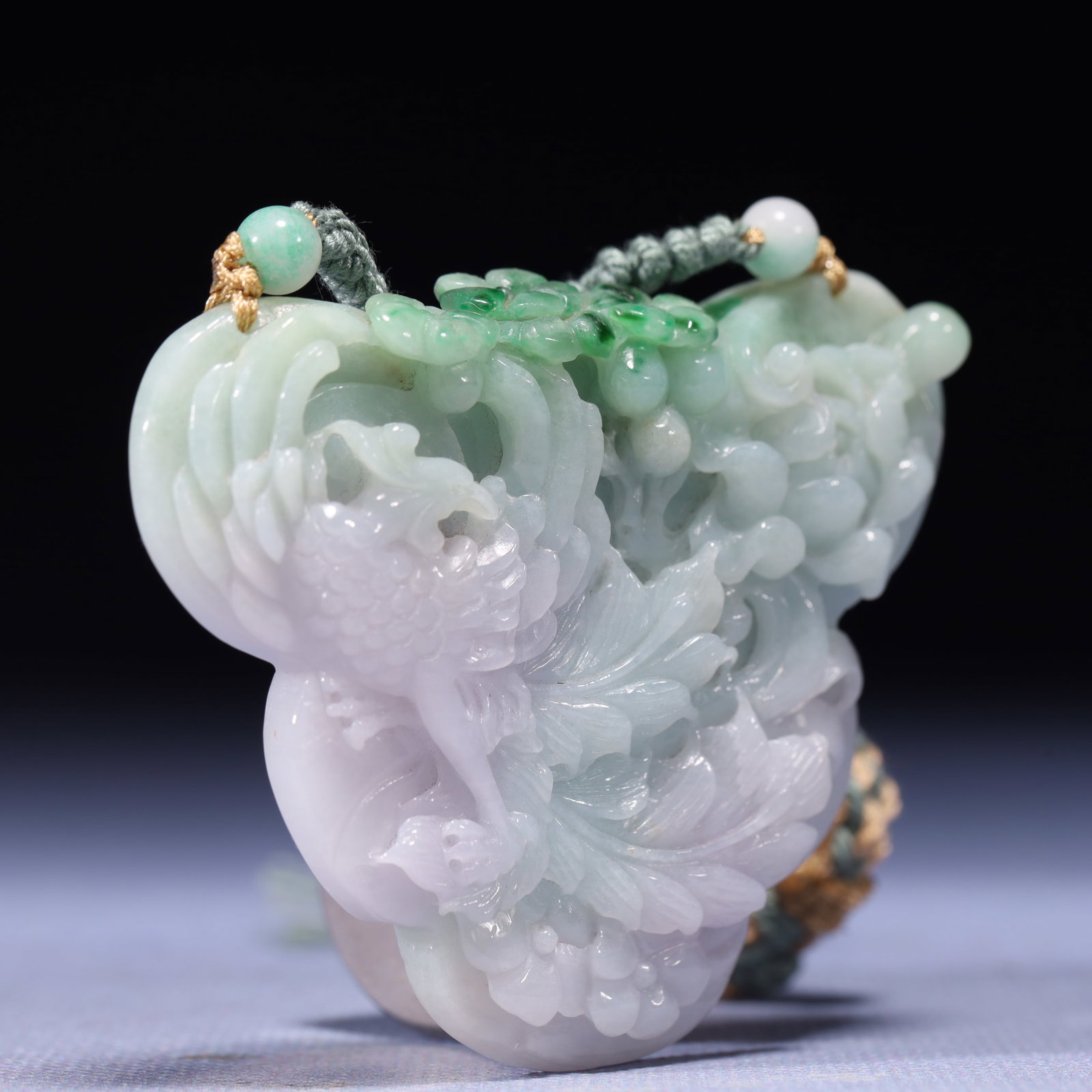 An Exquisite Jadeite Phoenix Pattern Pendant - 3