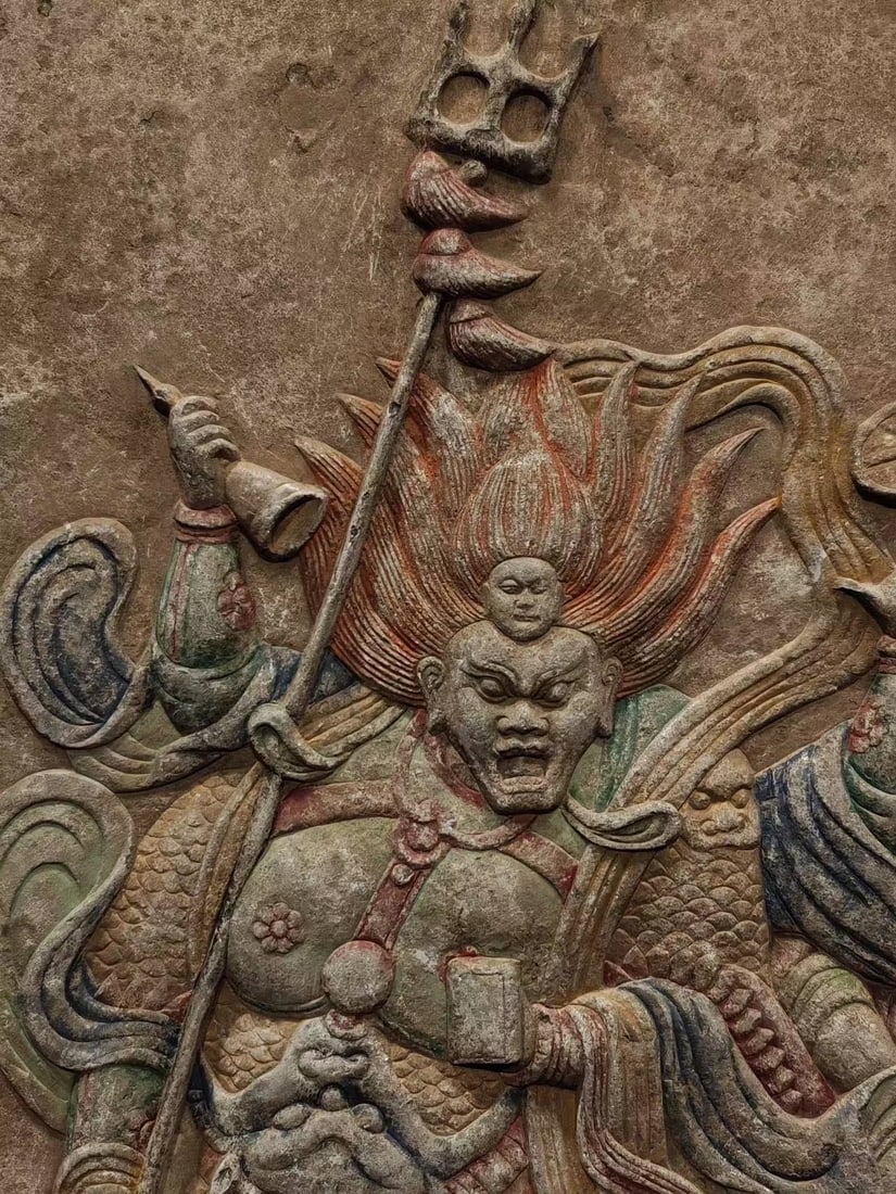 A Rare Limestone Figure Pattern Ornament - 6