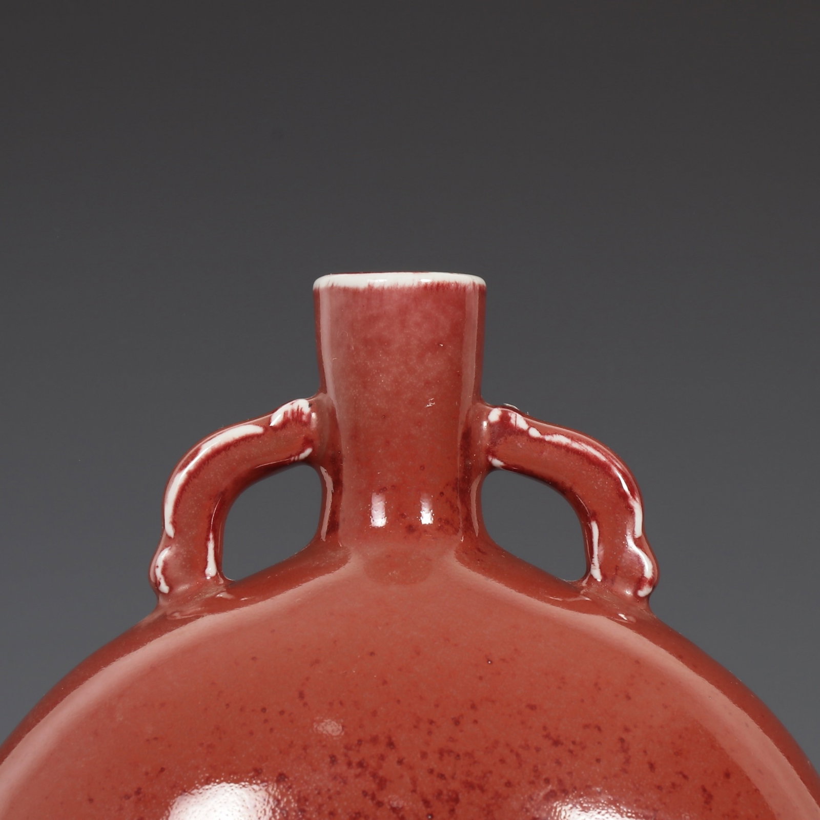An Exquisite Ruby red-Glazed Double-Ears Vase - 3