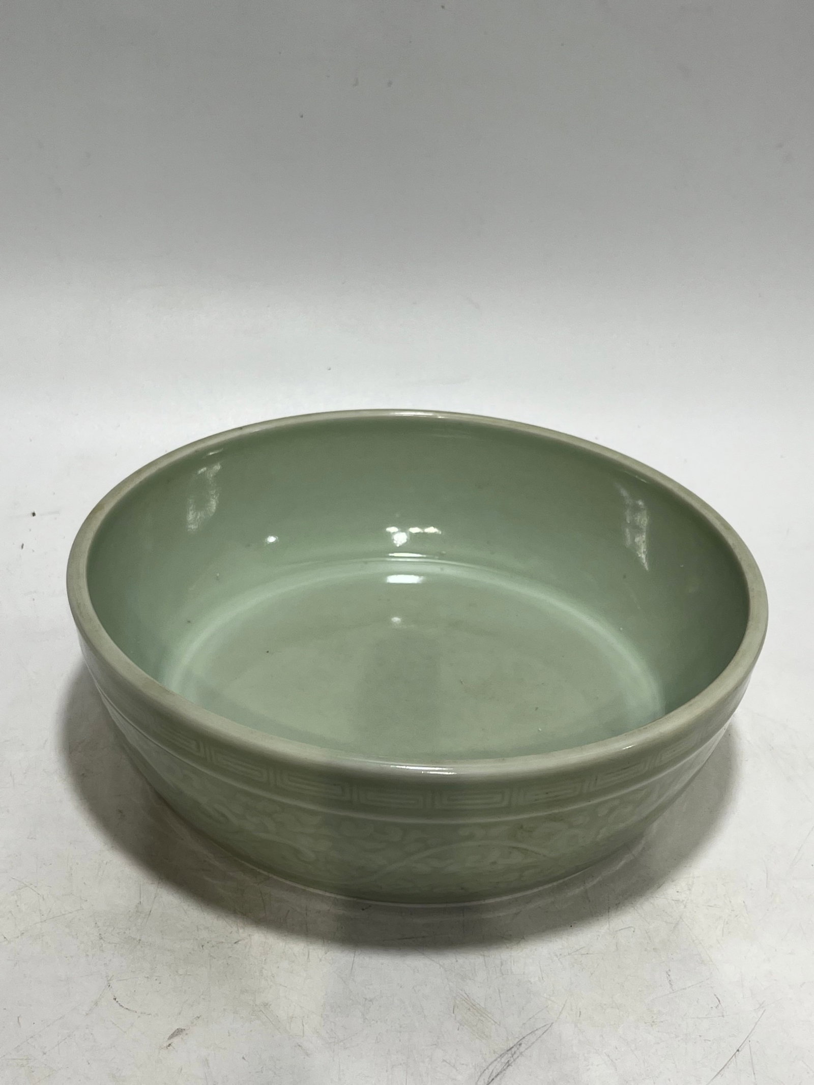 An Exquisite Celadon Glazed Chi-Dragon Pattern Basin - 8