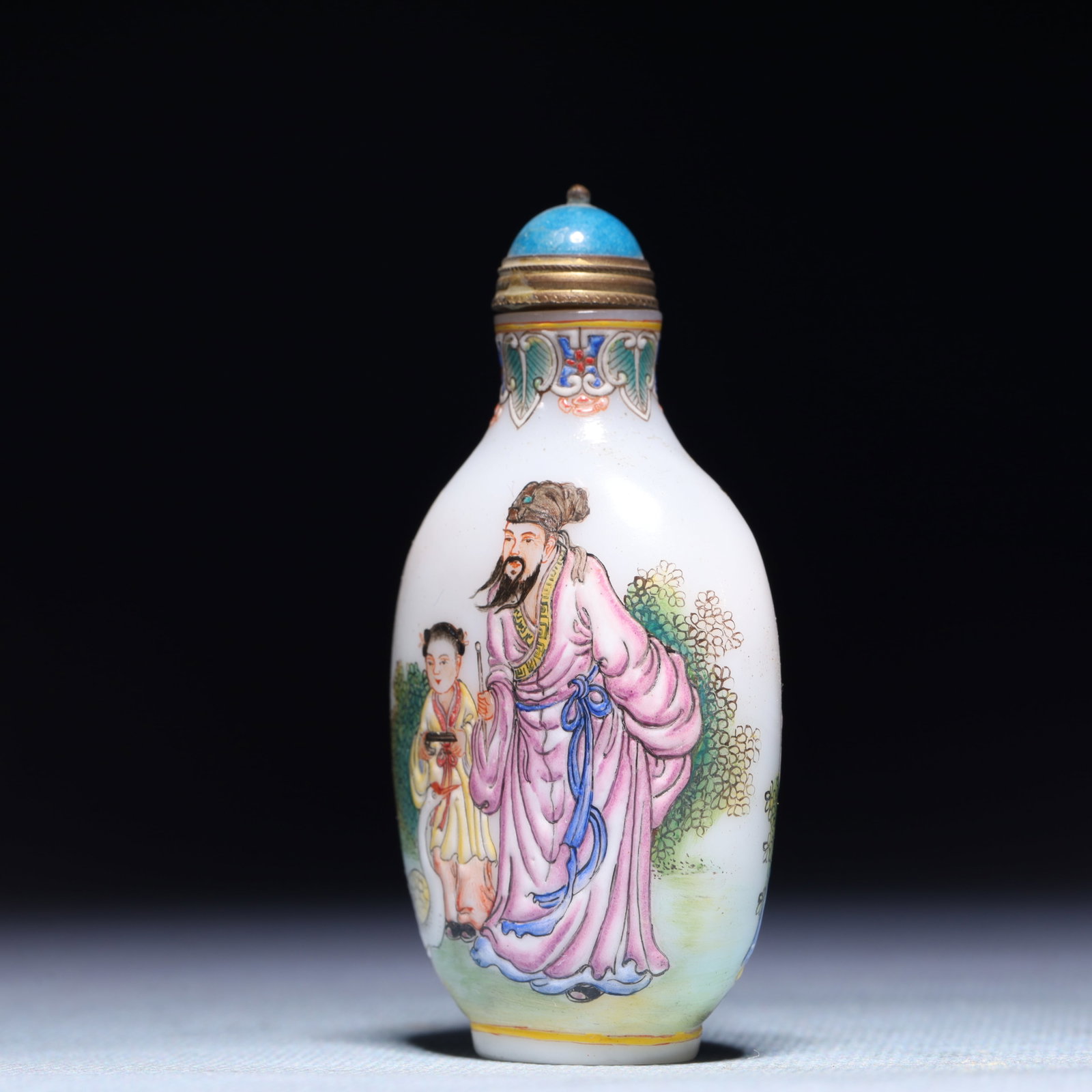 An Exquisite Glass Figure Pattern Snuff Bottle - 2