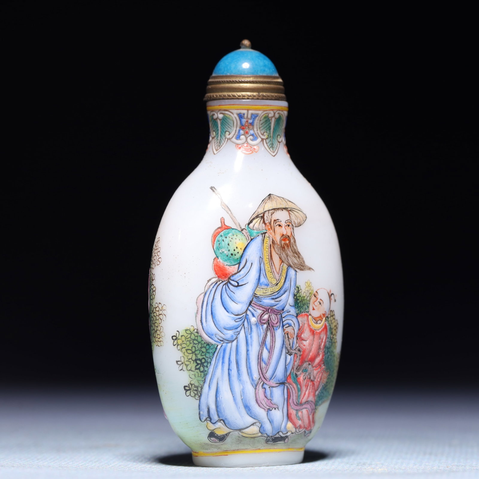 An Exquisite Glass Figure Pattern Snuff Bottle - 4