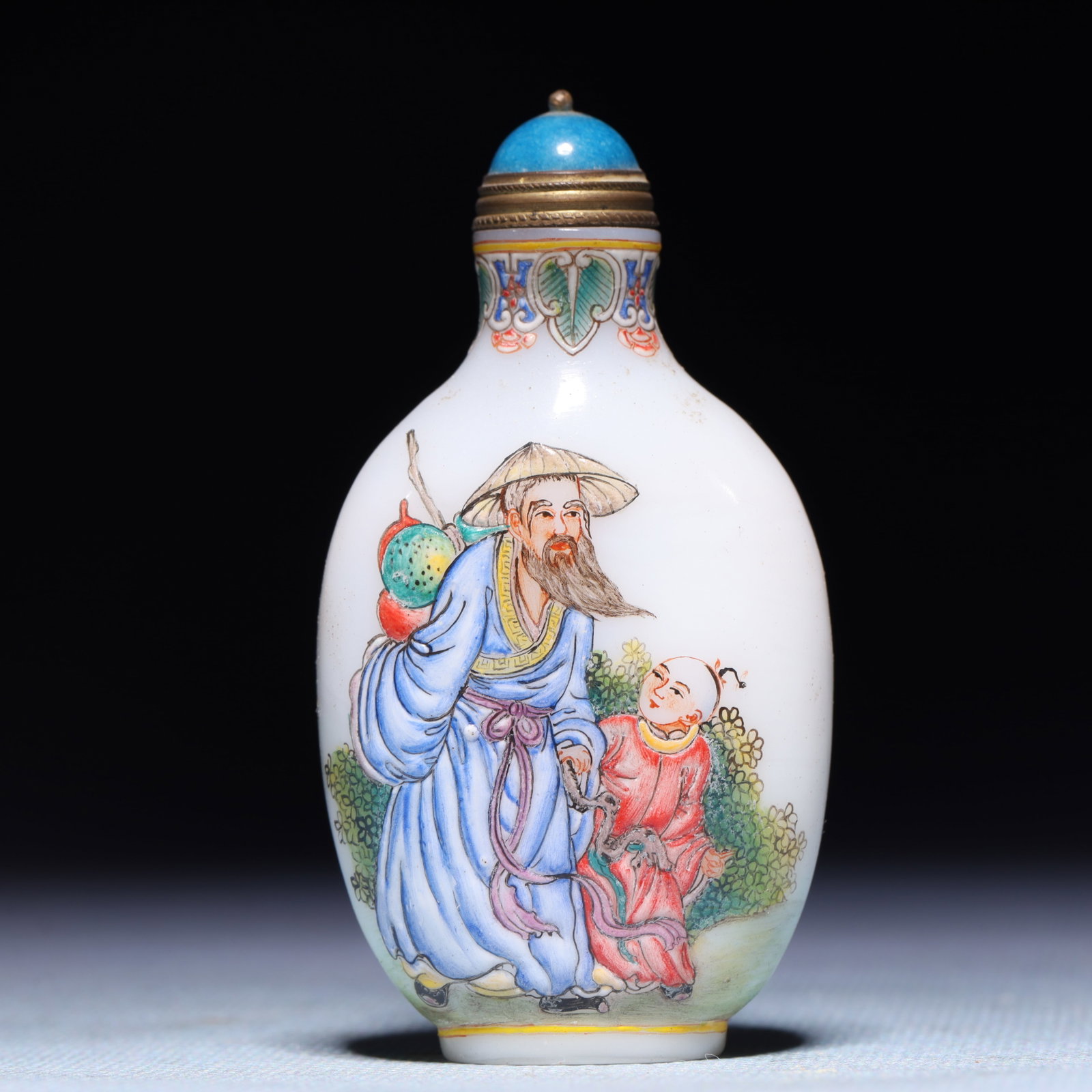 An Exquisite Glass Figure Pattern Snuff Bottle - 5