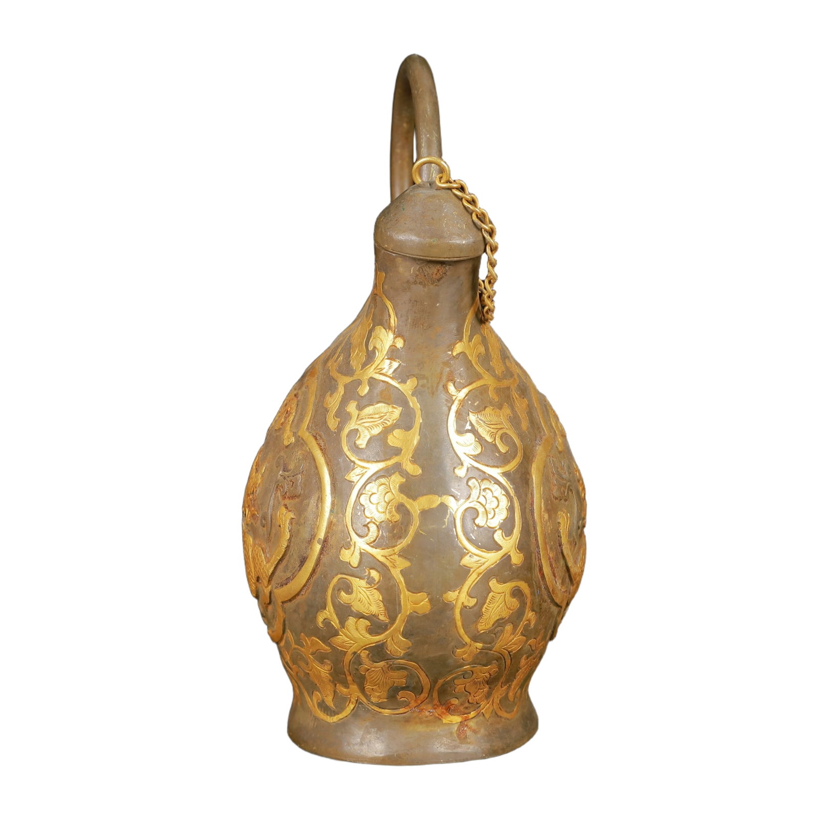 An Exquisite Gilt Silver Dragon Pattern Ewer - 5