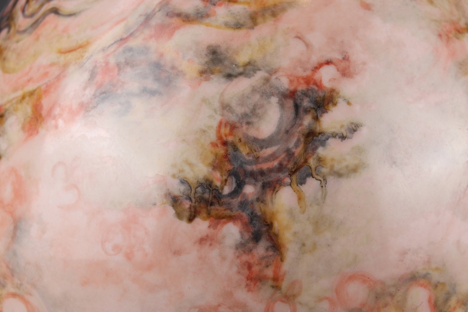 An Exquisite Marble Glazed Auspicious Cloud Pattern Vase - 5