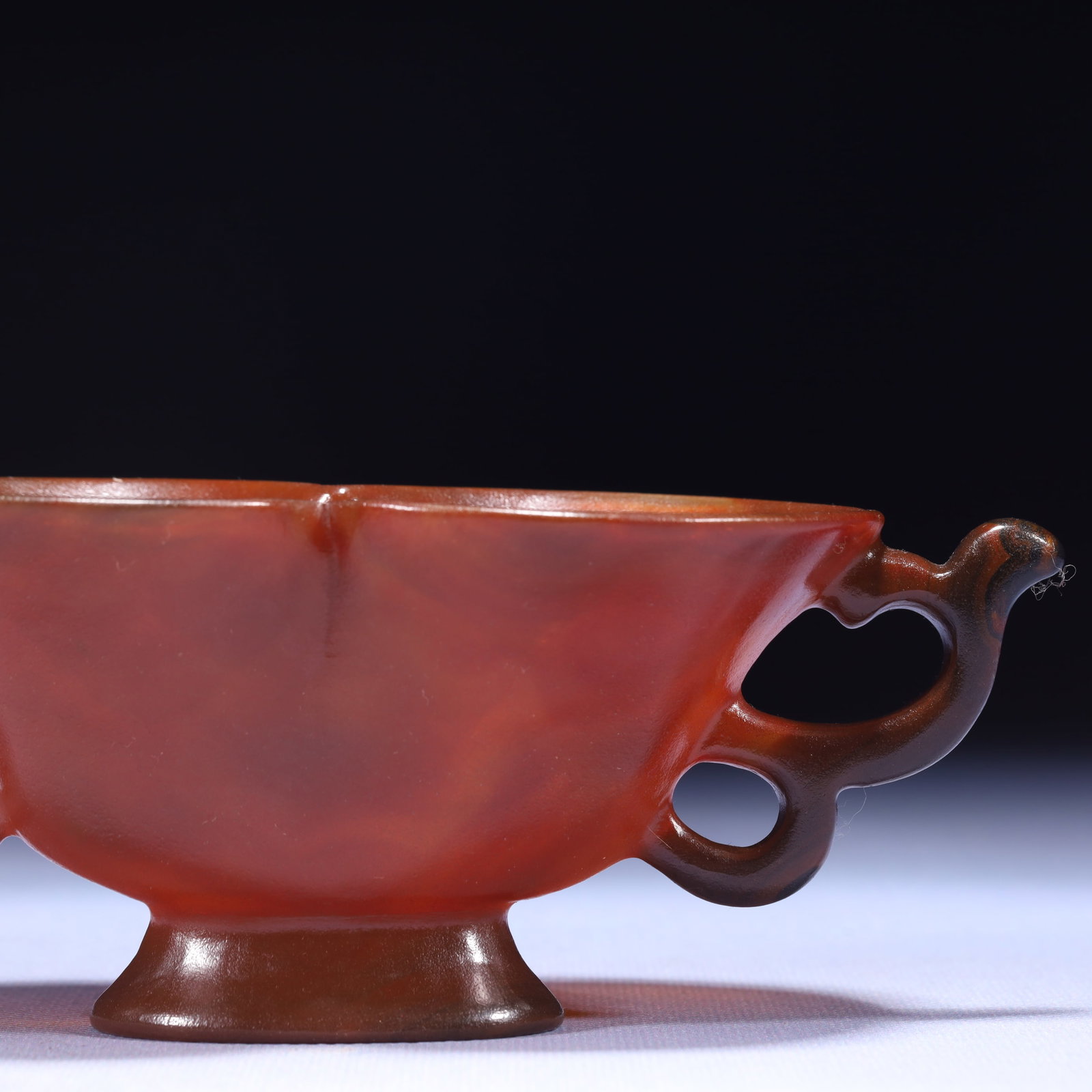 An Exquisite Agate Double-Ears Cup - 3