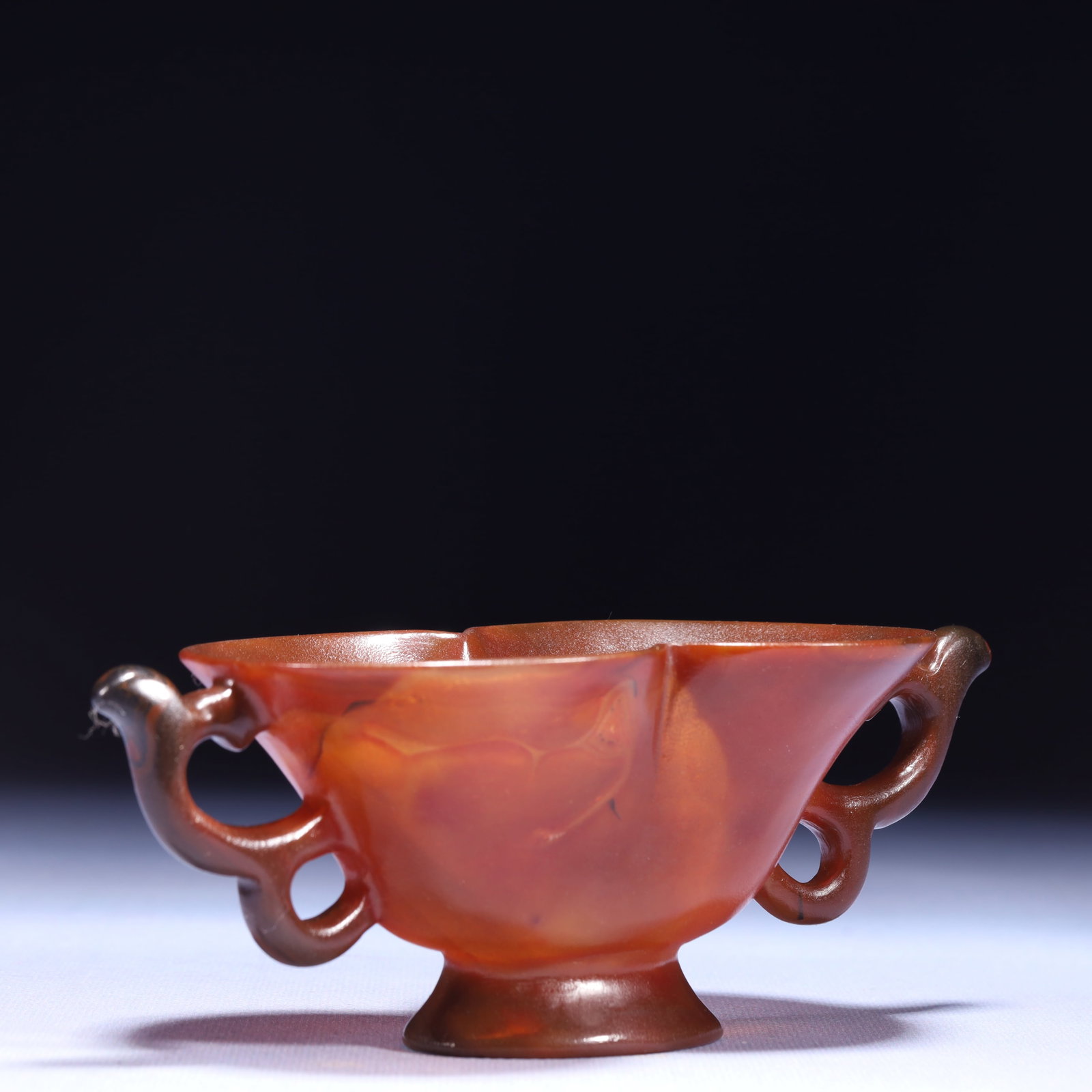 An Exquisite Agate Double-Ears Cup - 6