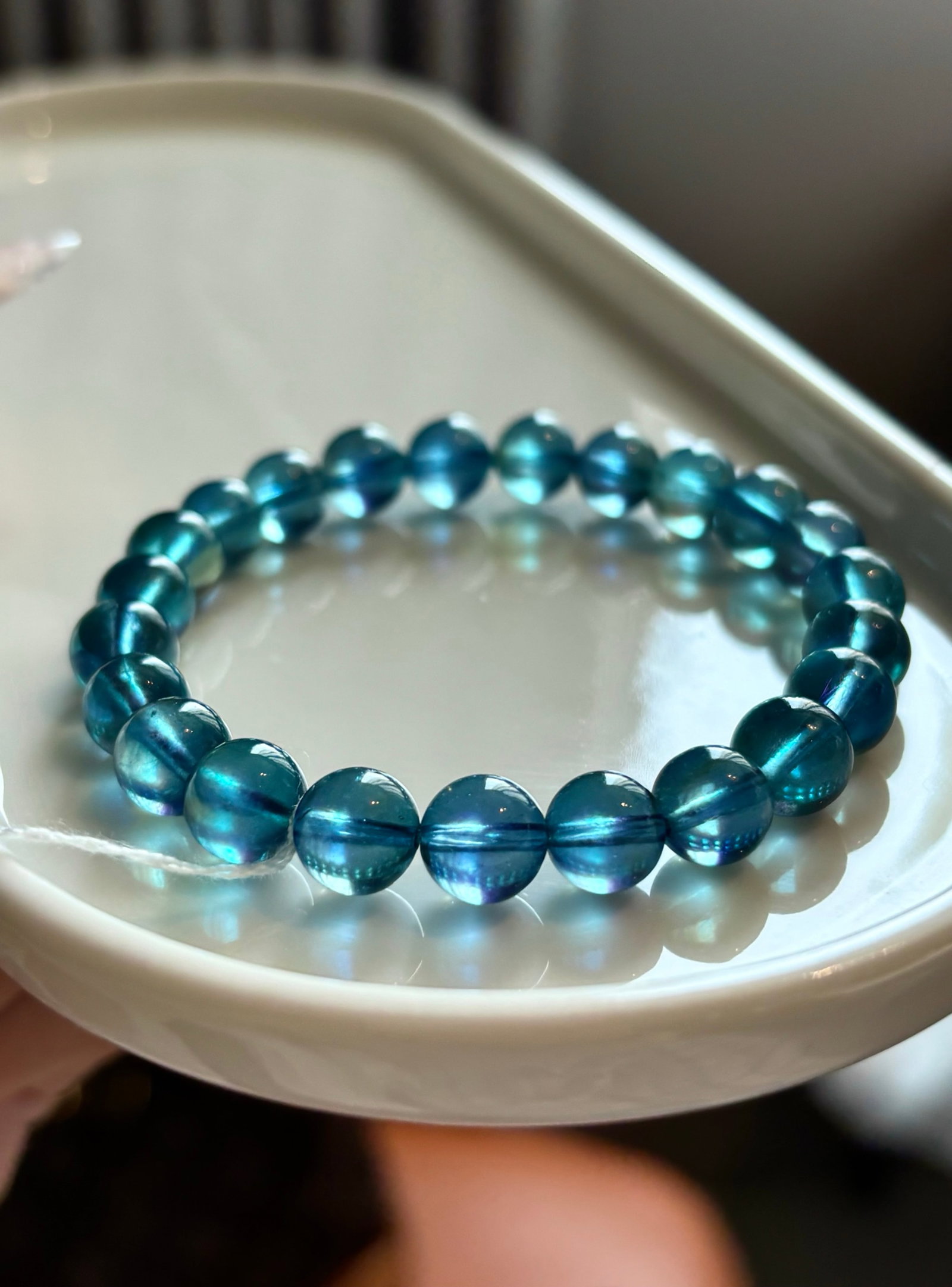 An Exquisite Aquamarine Bracelet: An Exquisite Aquamarine Bracelet,Size:0.3in,Weight:17.6g 海蓝宝手串