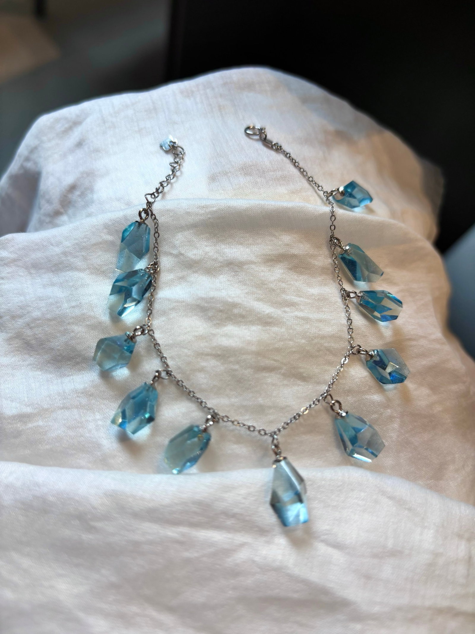 An Exquisite Aquamarine Bracelet: An Exquisite Aquamarine Bracelet,Size:0.4inx0.3in,Weight:7.5g 海蓝宝手链