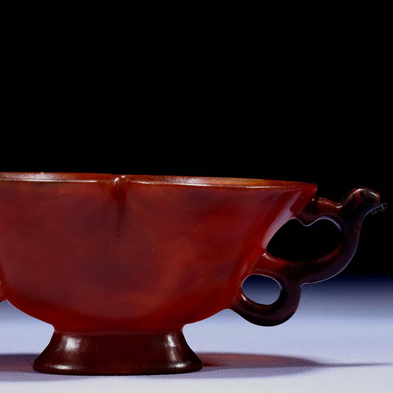 An Exquisite Agate Double-Ears Cup - 3