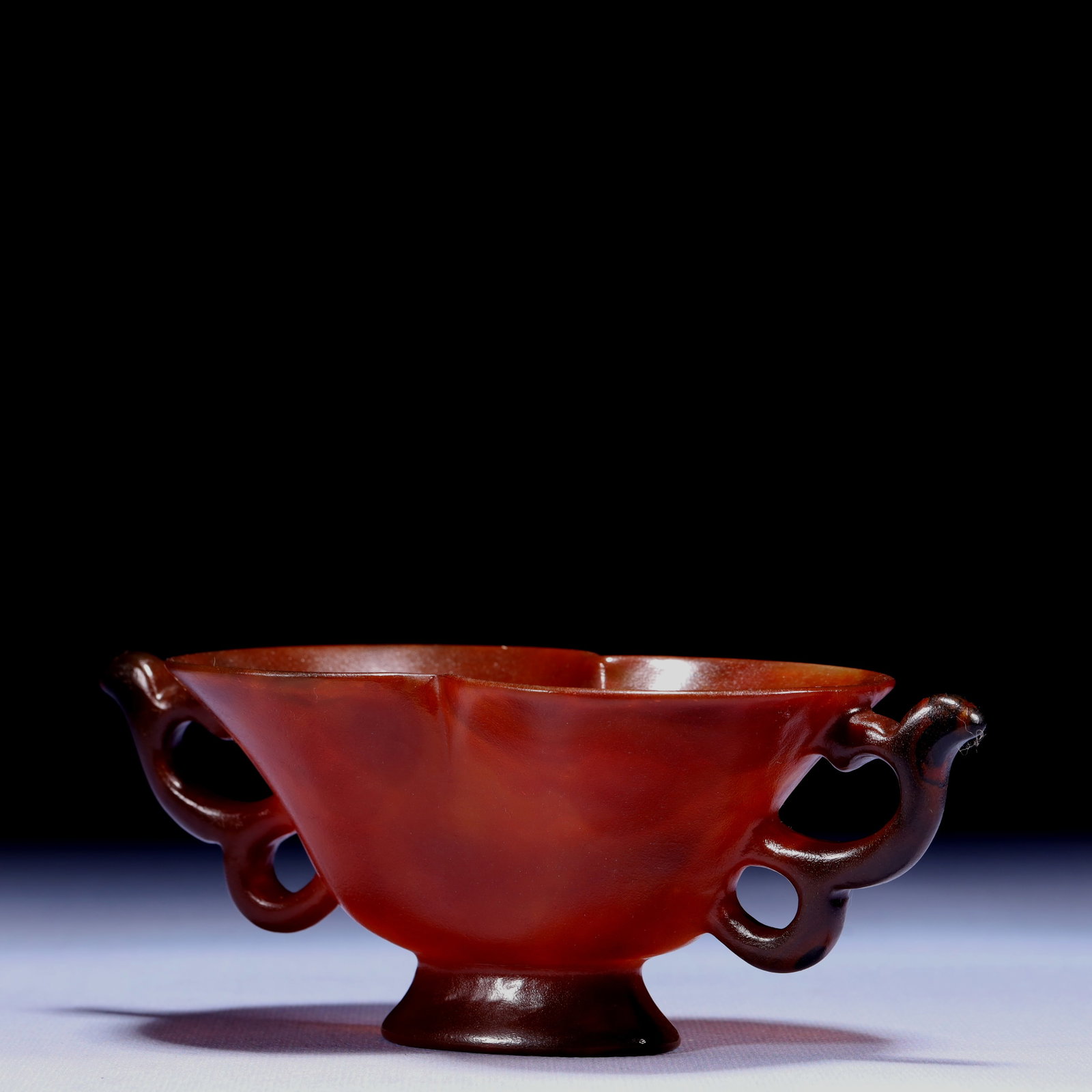 An Exquisite Agate Double-Ears Cup - 4