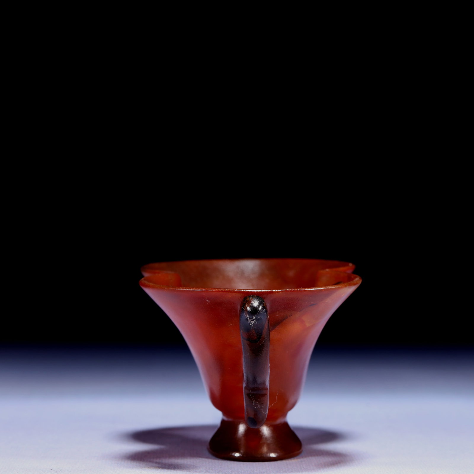 An Exquisite Agate Double-Ears Cup - 5