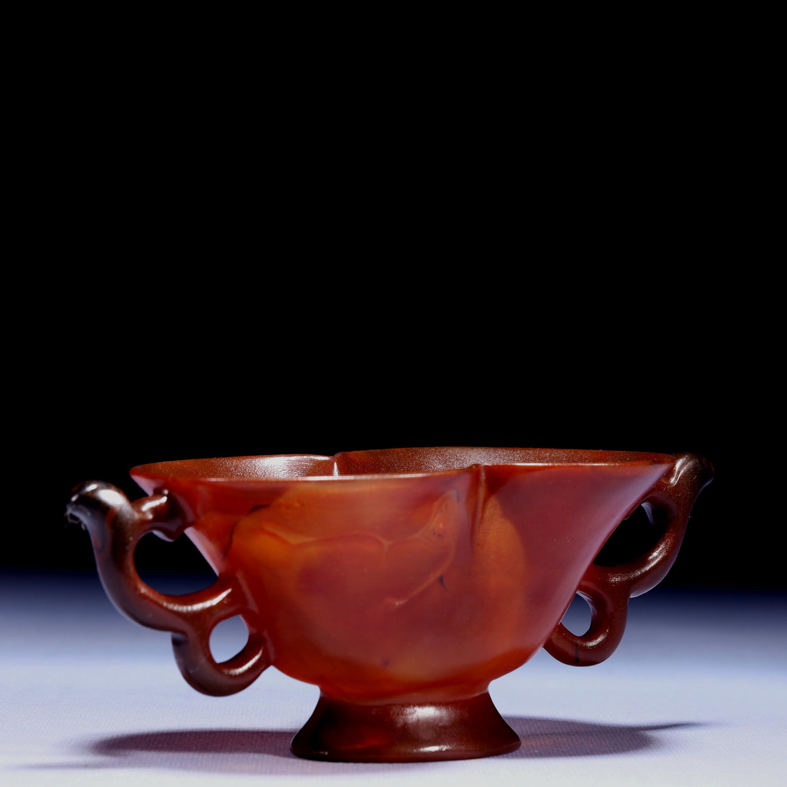 An Exquisite Agate Double-Ears Cup - 6