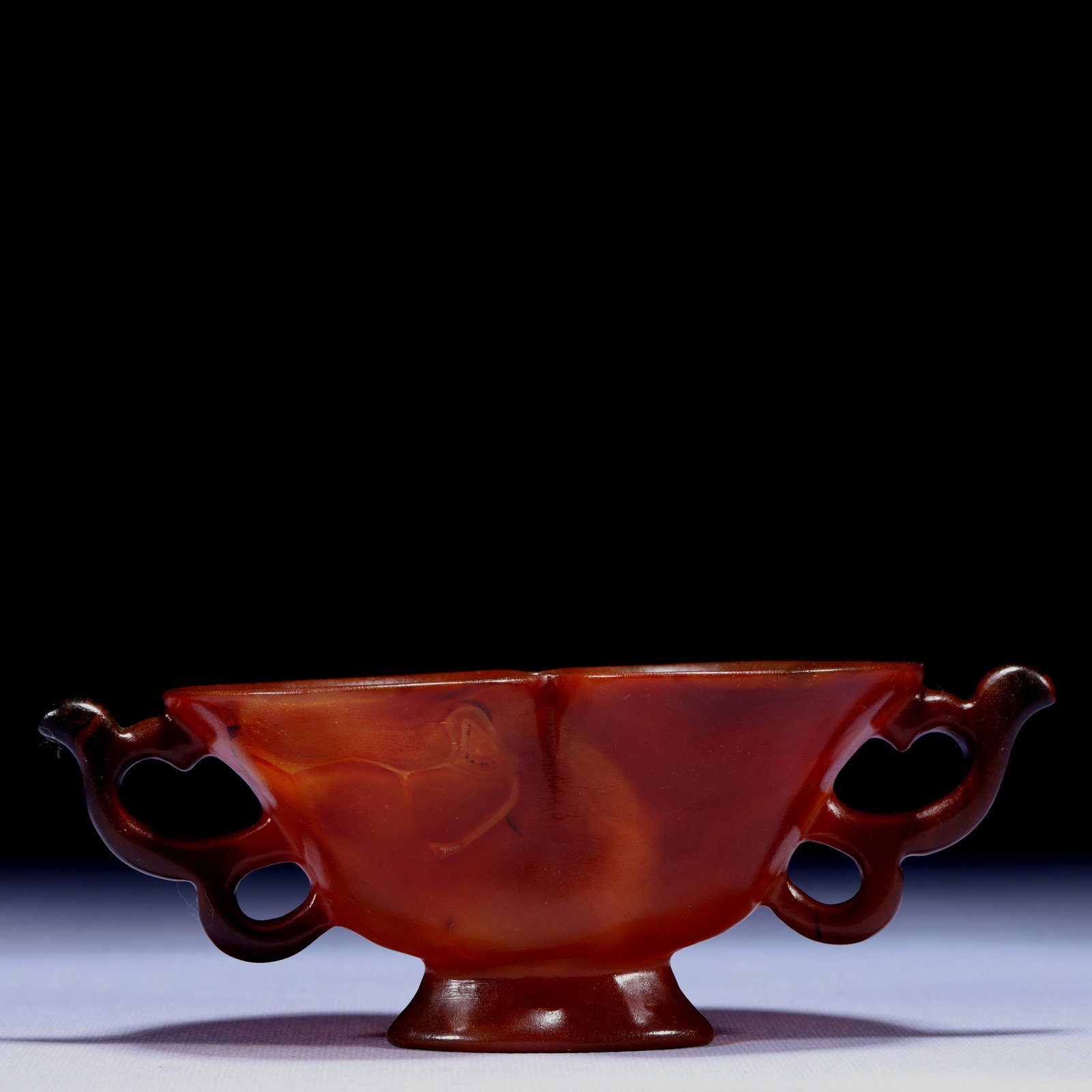 An Exquisite Agate Double-Ears Cup - 7