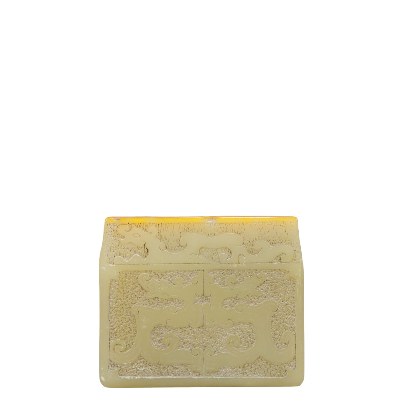 An Exquisite Shoushan Stone Dragon Pattern Seal: An Exquisite Shoushan Stone Dragon Pattern Seal,Qing Dynasty,China,Size:2.5inx2inx2.1in,Weight:500g 寿山石龙纹印章,中国清代