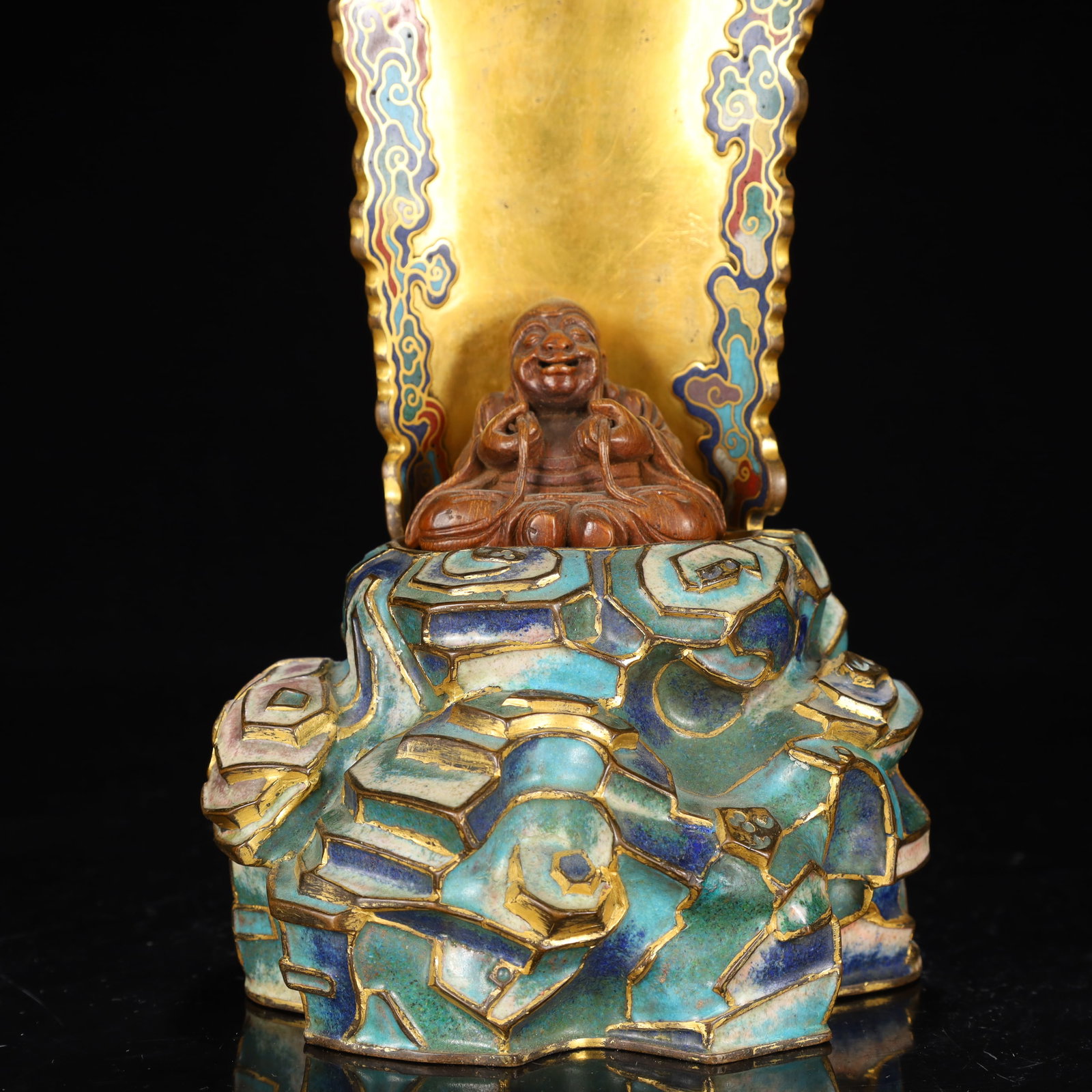 An Exquisite Cloisonne Auspicious Cloud Pattern Throne - 3