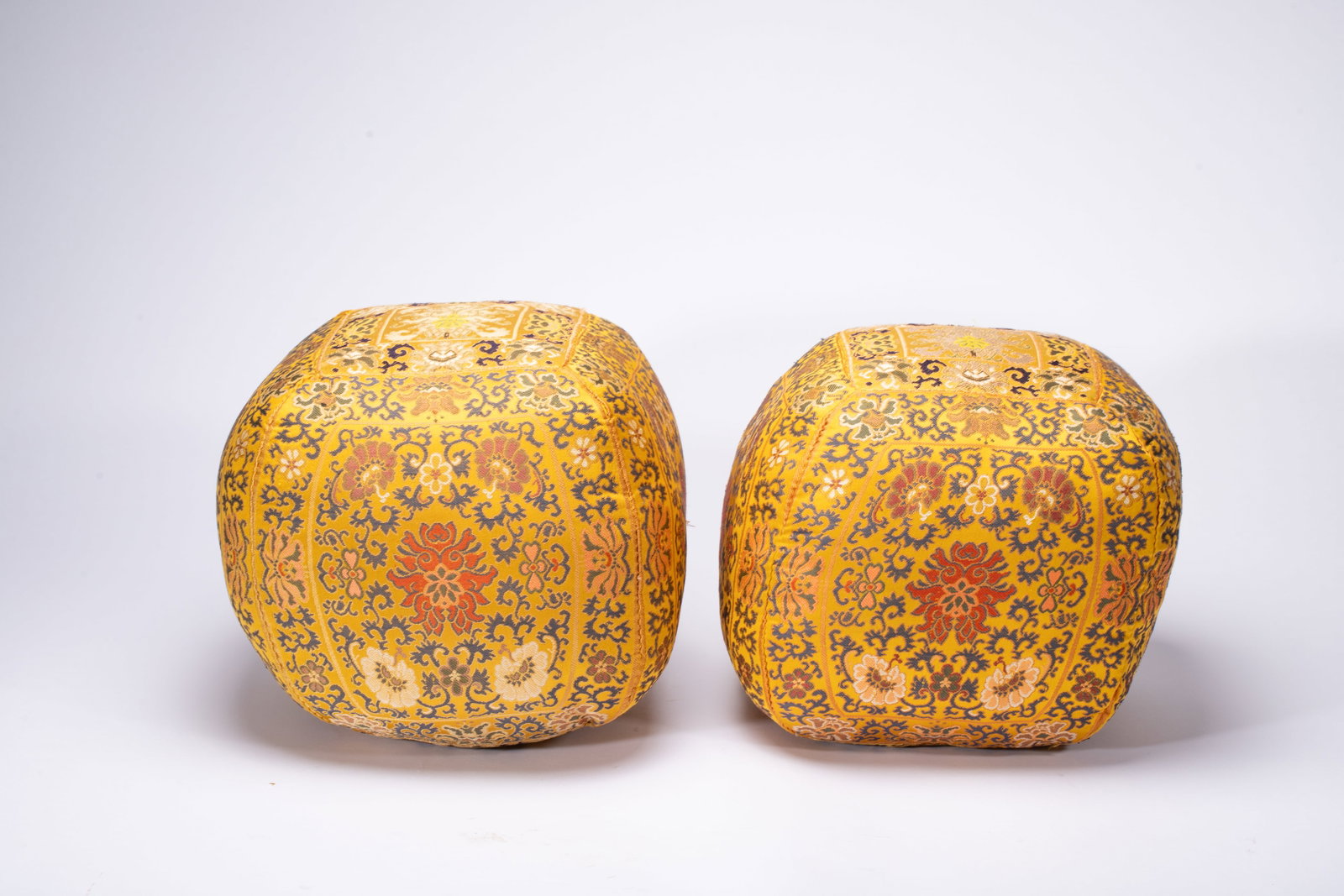 A Pair of Rare Brocade Embroidery Lotus Pattern Pillows (1 of 10)