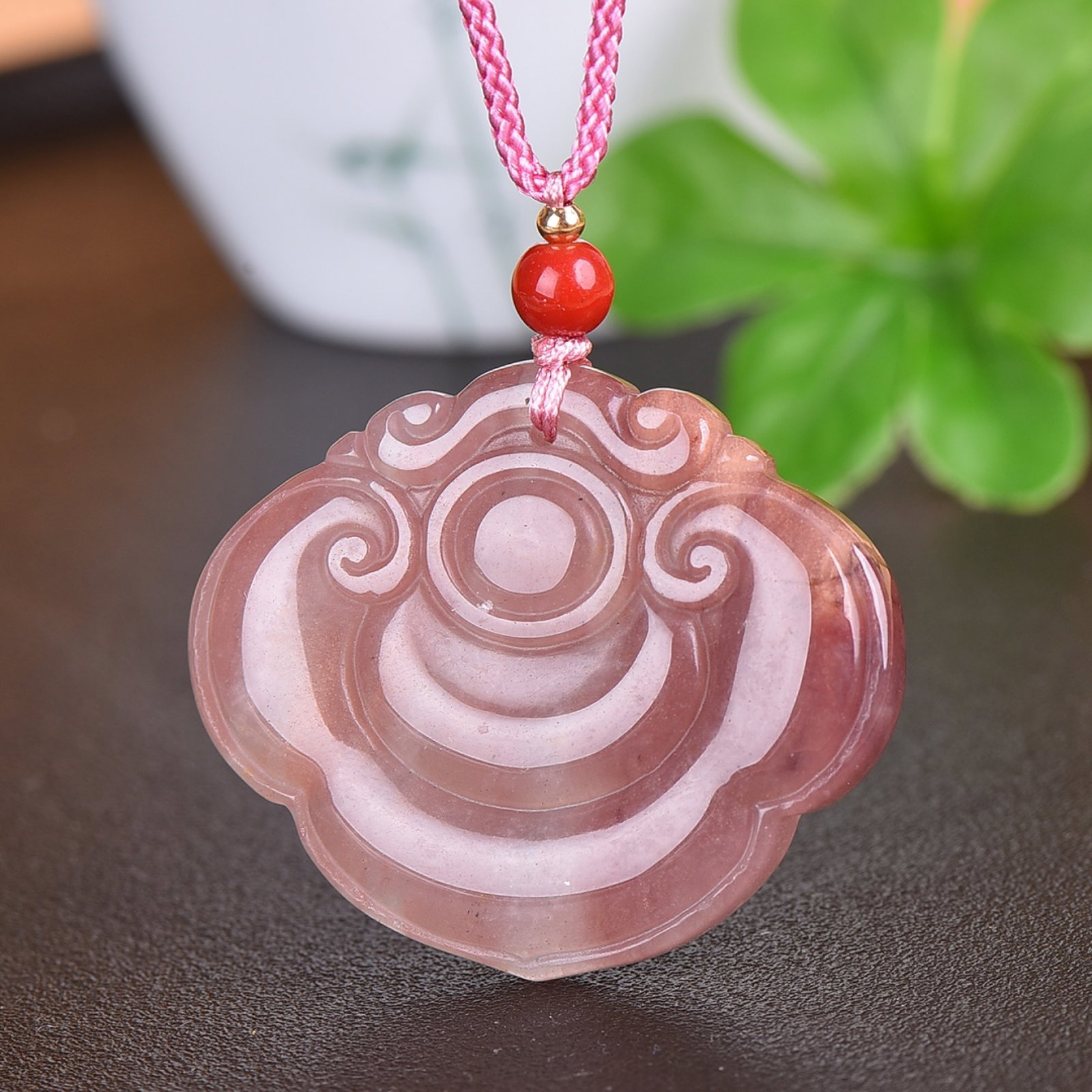 An Exquisite Red Jade Pendant: An Exquisite Red Jade Pendant,Size:1.6inx1.9in 红玉挂件