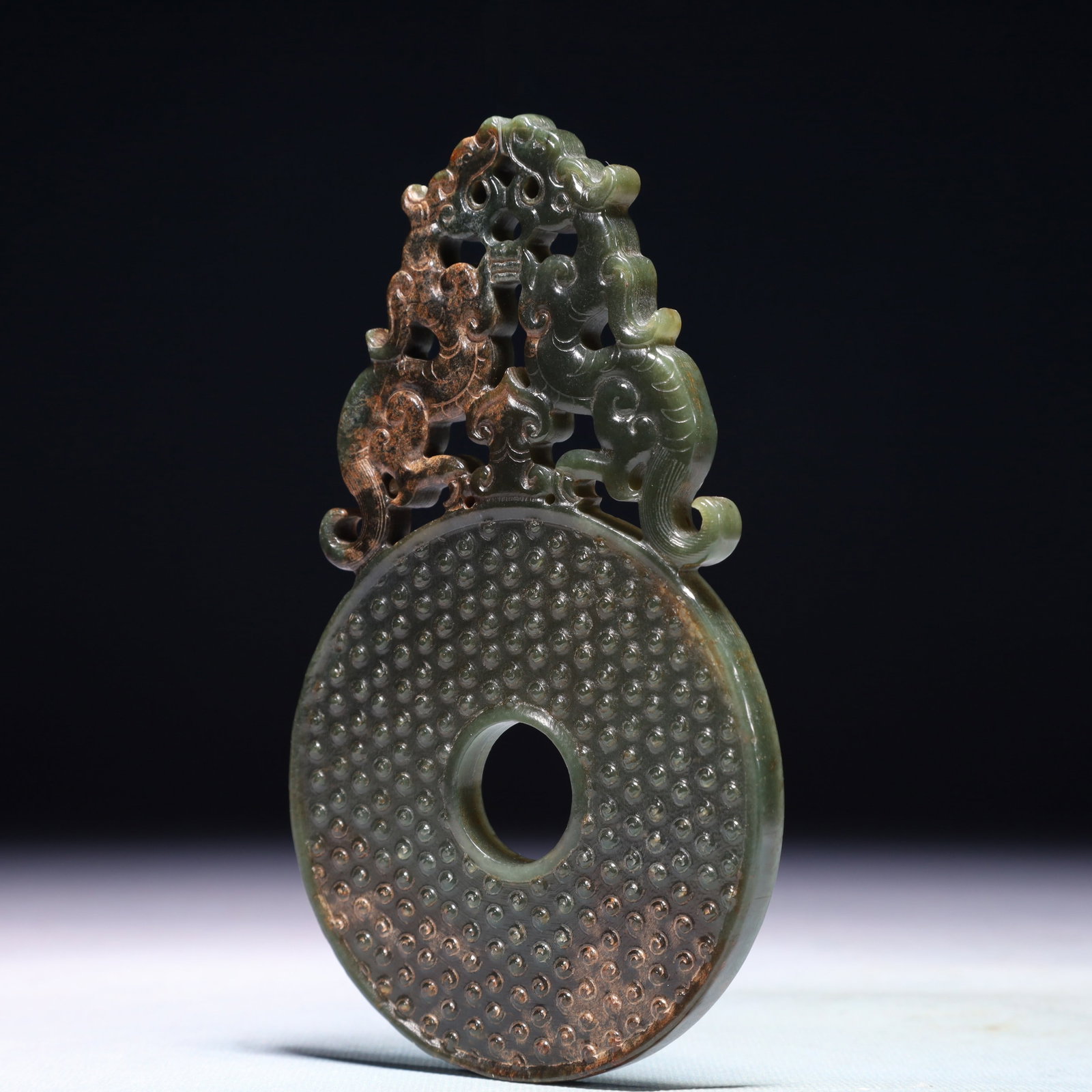 An Exquisite Jasper Dragon Pattern Pendant - 4