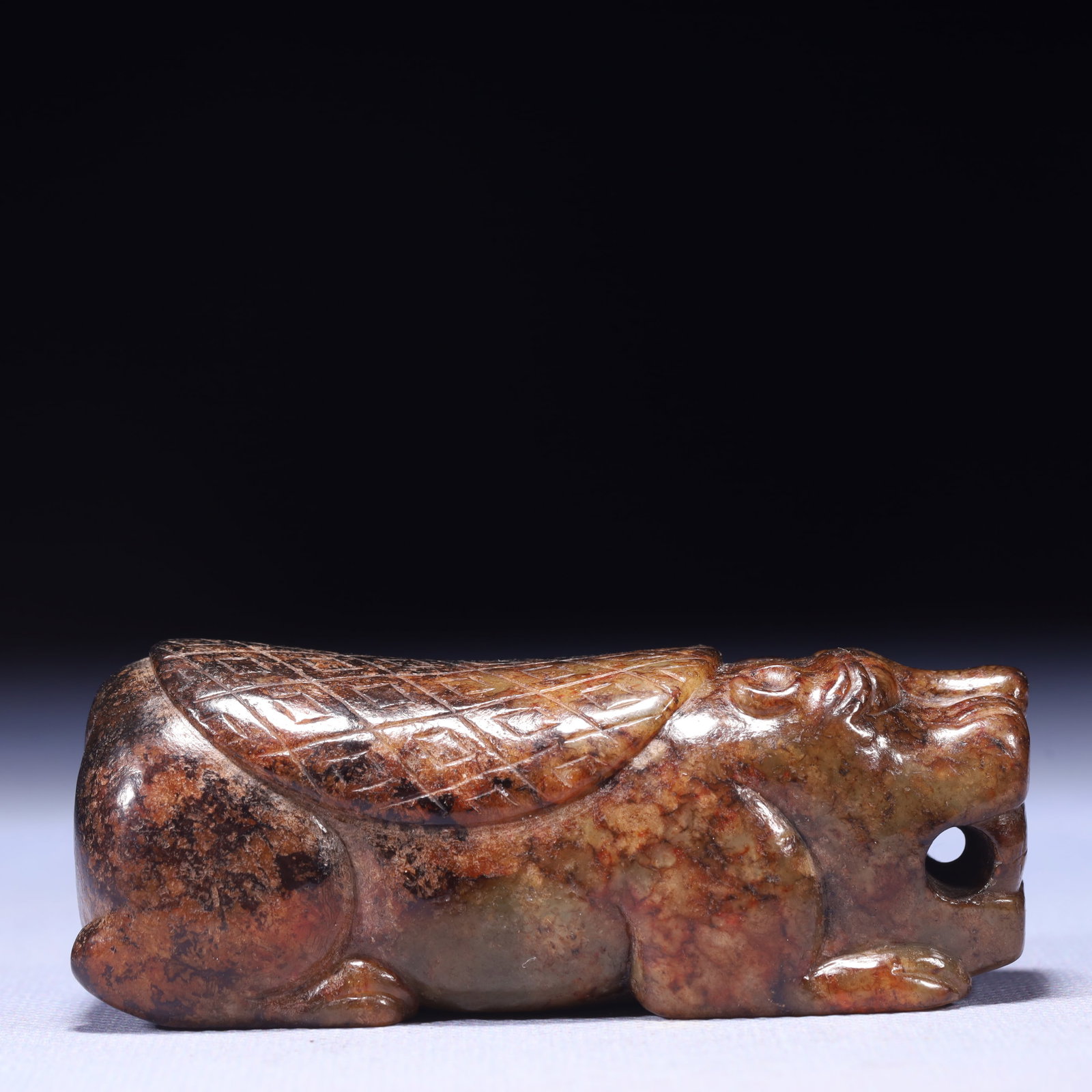 An Exquisite Archaic Jade Beast Ornament (1 of 10)
