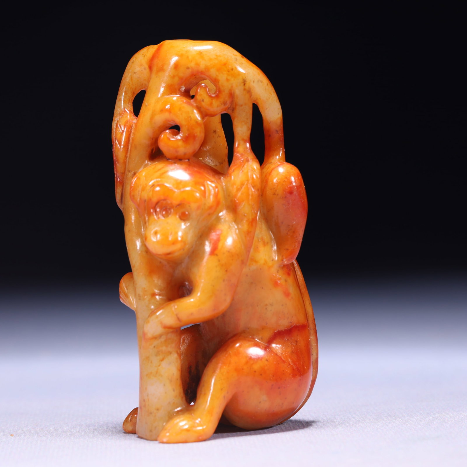 An Exquisite Archaic Jade Monkey Ornament (1 of 9)