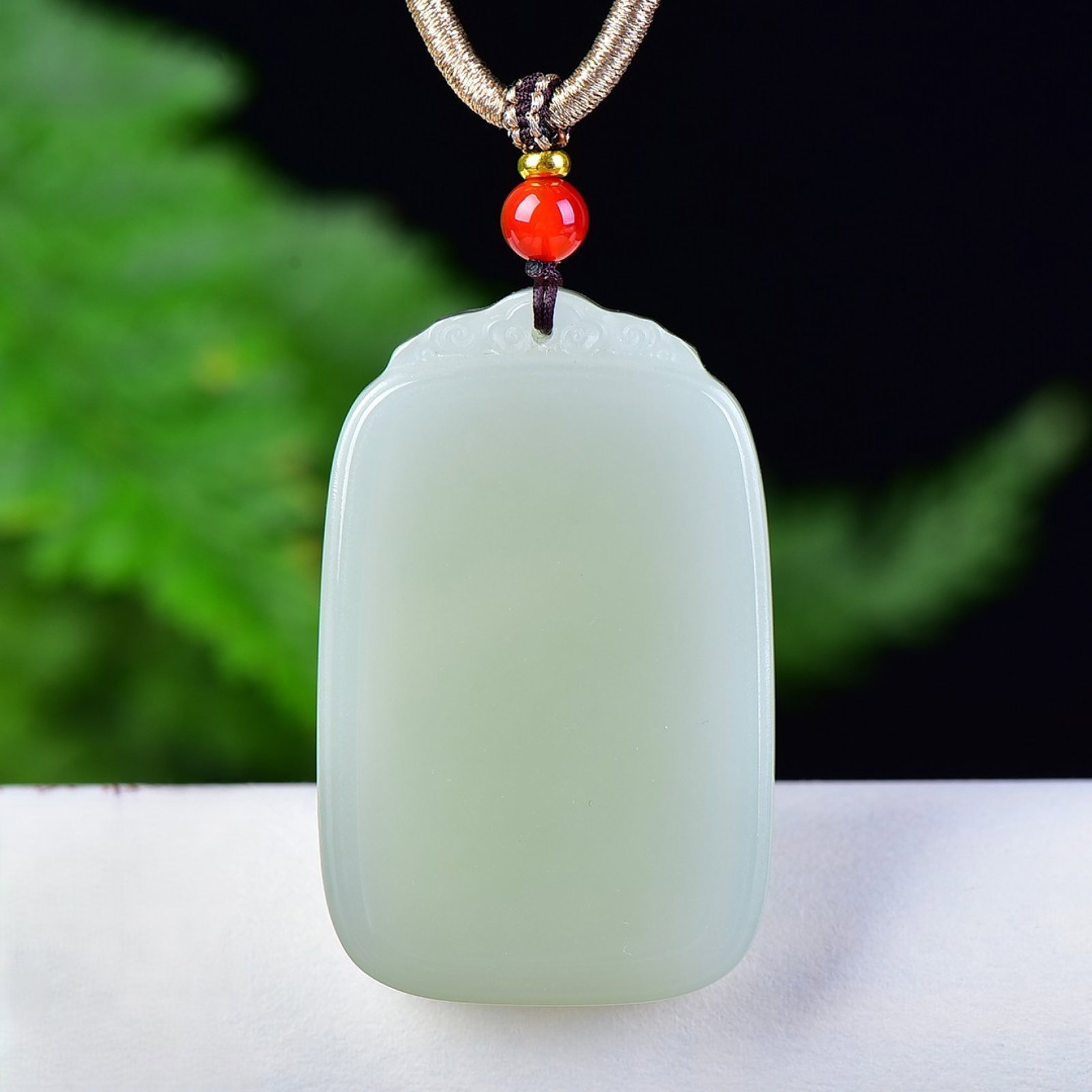An Exquisite White Jade Pendant: An Exquisite White Jade Pendant,Size:1.3inx2in 白玉挂件