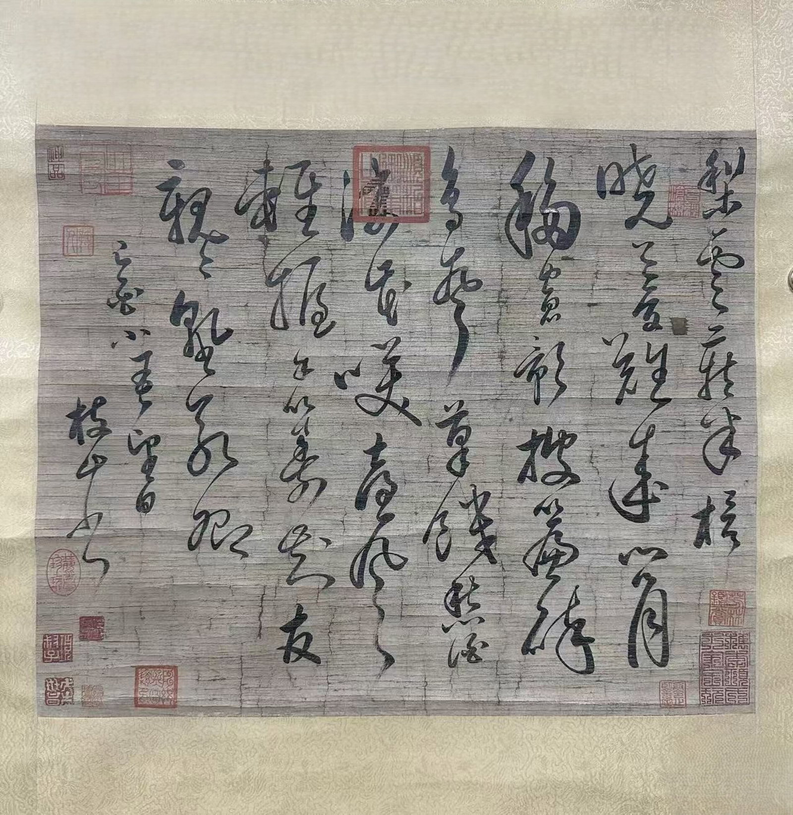 A Chinese Vertical Scroll Ink Calligraphy on Paper: A Chinese Vertical Scroll Ink Calligraphy on Paper,Zhu Zhishan,Size:17.3inx20.9in 一幅中国水墨书法立轴,祝枝山