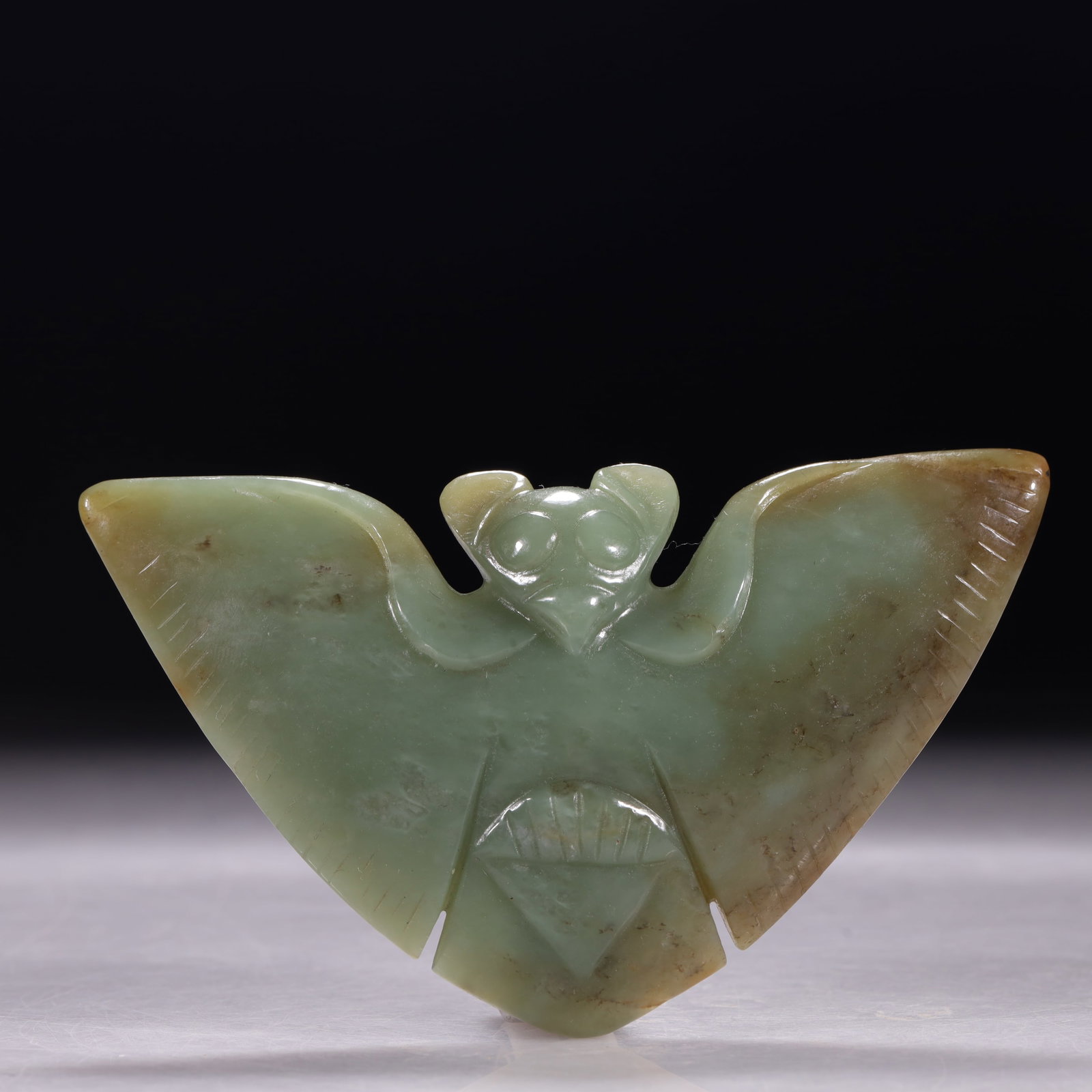 Hongshan Culture Green Jade Turtle Pendant (1 of 4)