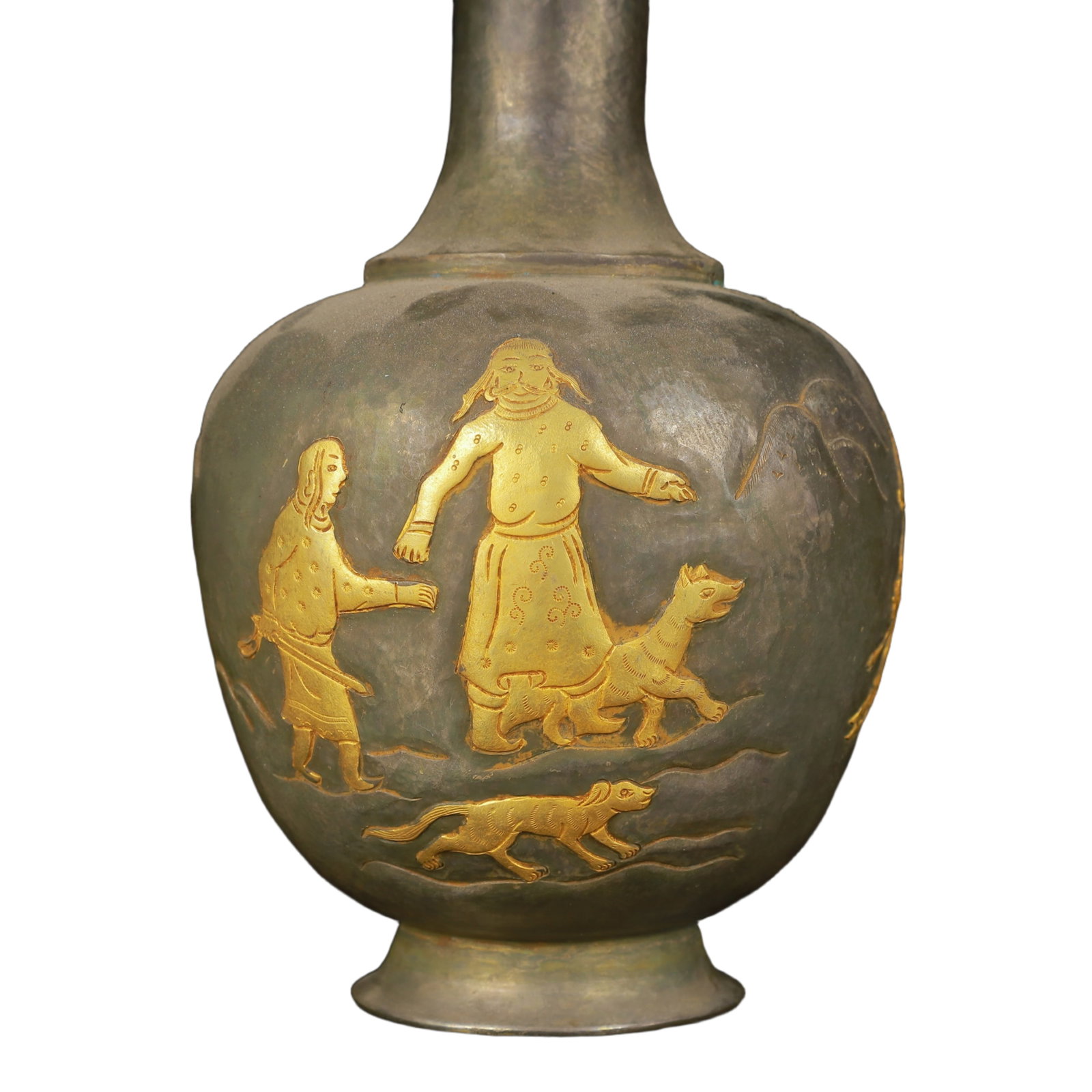 An Exquisite Gilt Silver Figure Pattern Vase - 10
