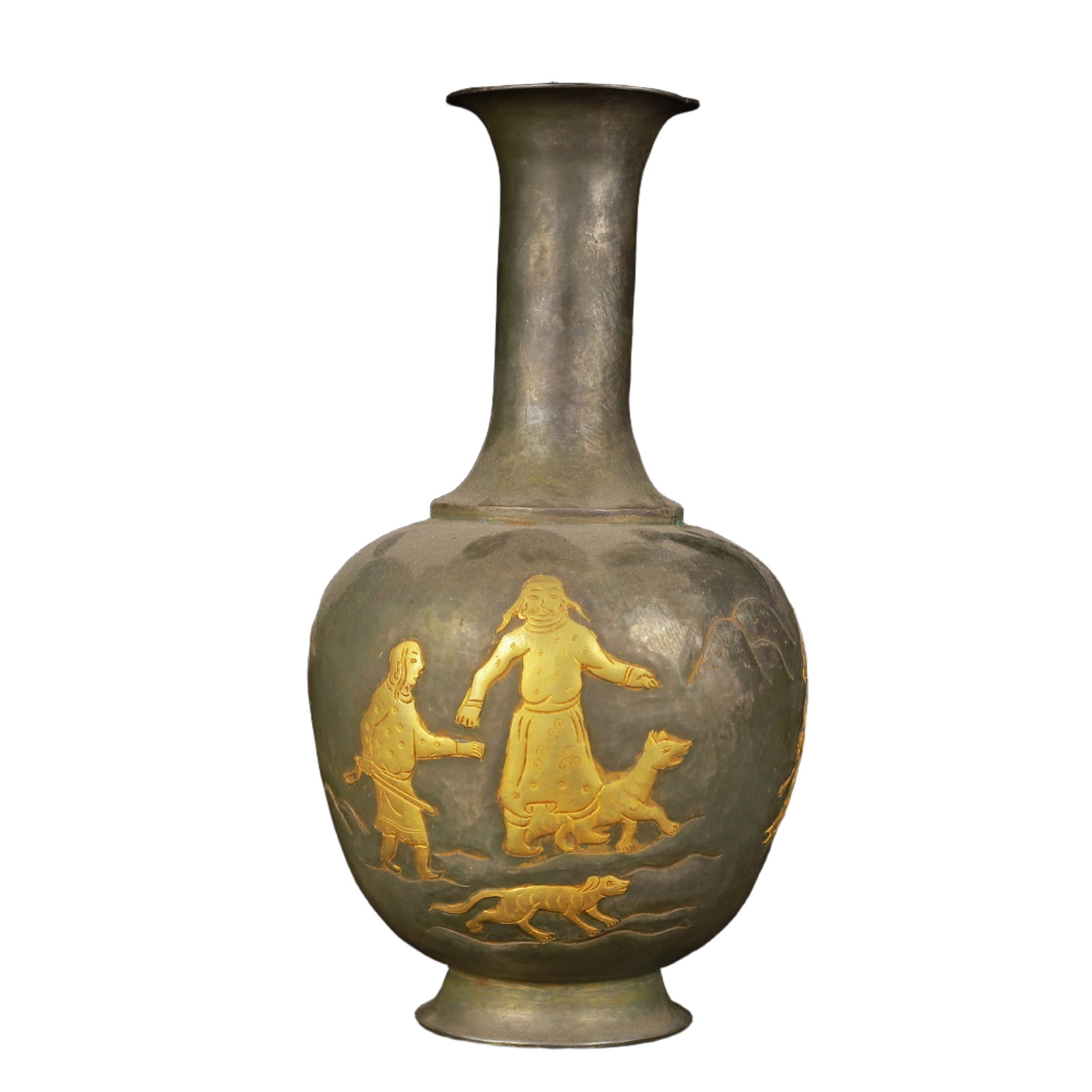 An Exquisite Gilt Silver Figure Pattern Vase - 9