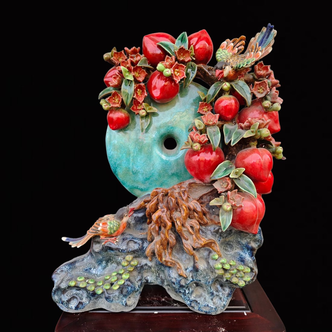 A Huge Shiwan yao Peach Ornament (1 of 6)