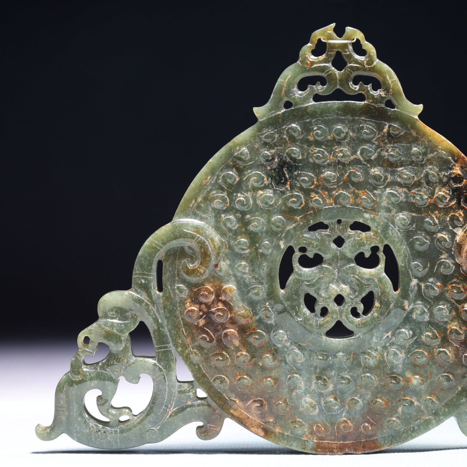 An Exquisite Jasper Phoenix Pattern Pendant - 2