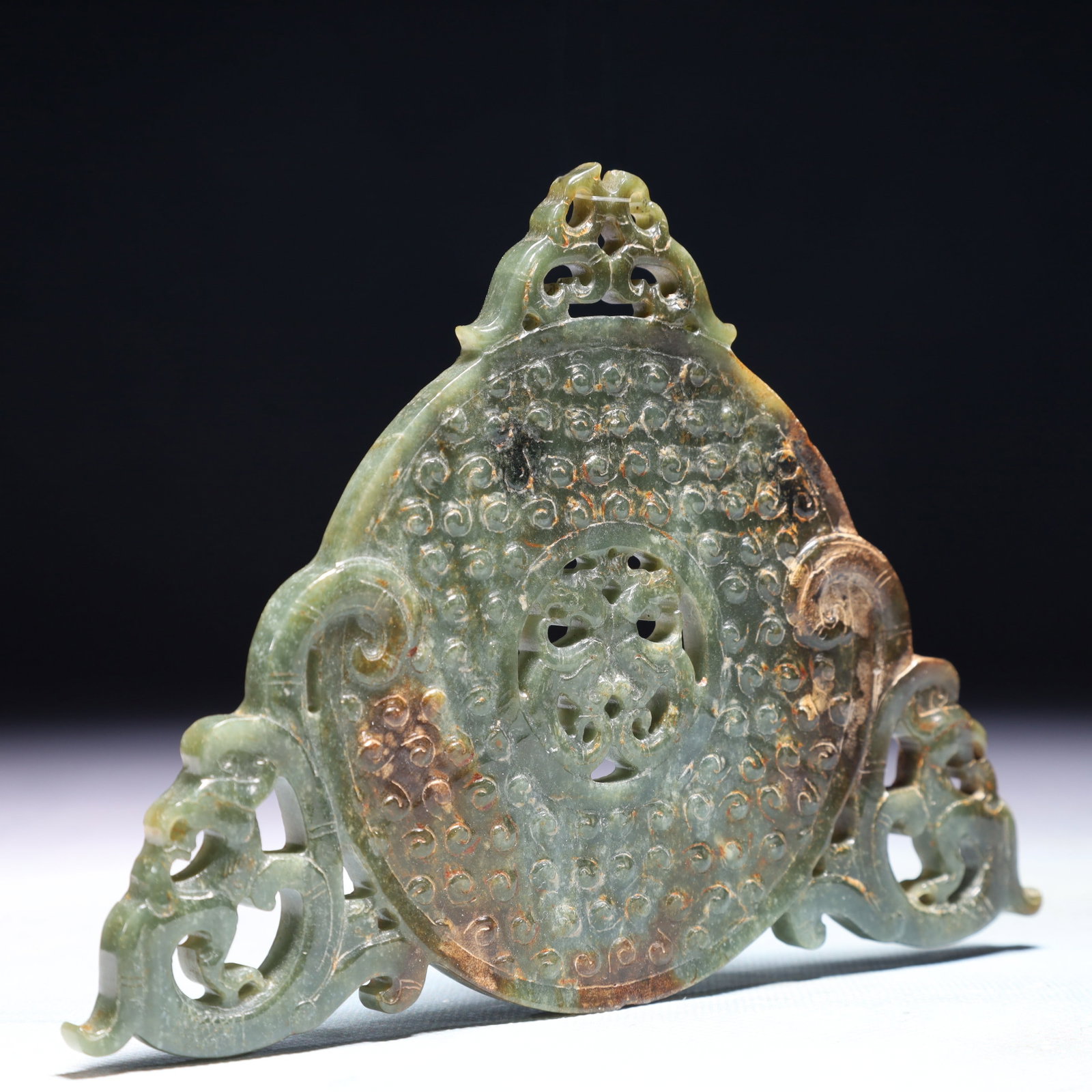 An Exquisite Jasper Phoenix Pattern Pendant - 5