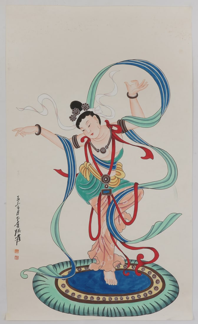 A Chinese Ink Painting of Character and Story on Paper: A Chinese Ink Painting of Character and Story on Paper,Zhang Daqian,Size:48inx28.7in 一幅中国水墨人物故事画,张大千