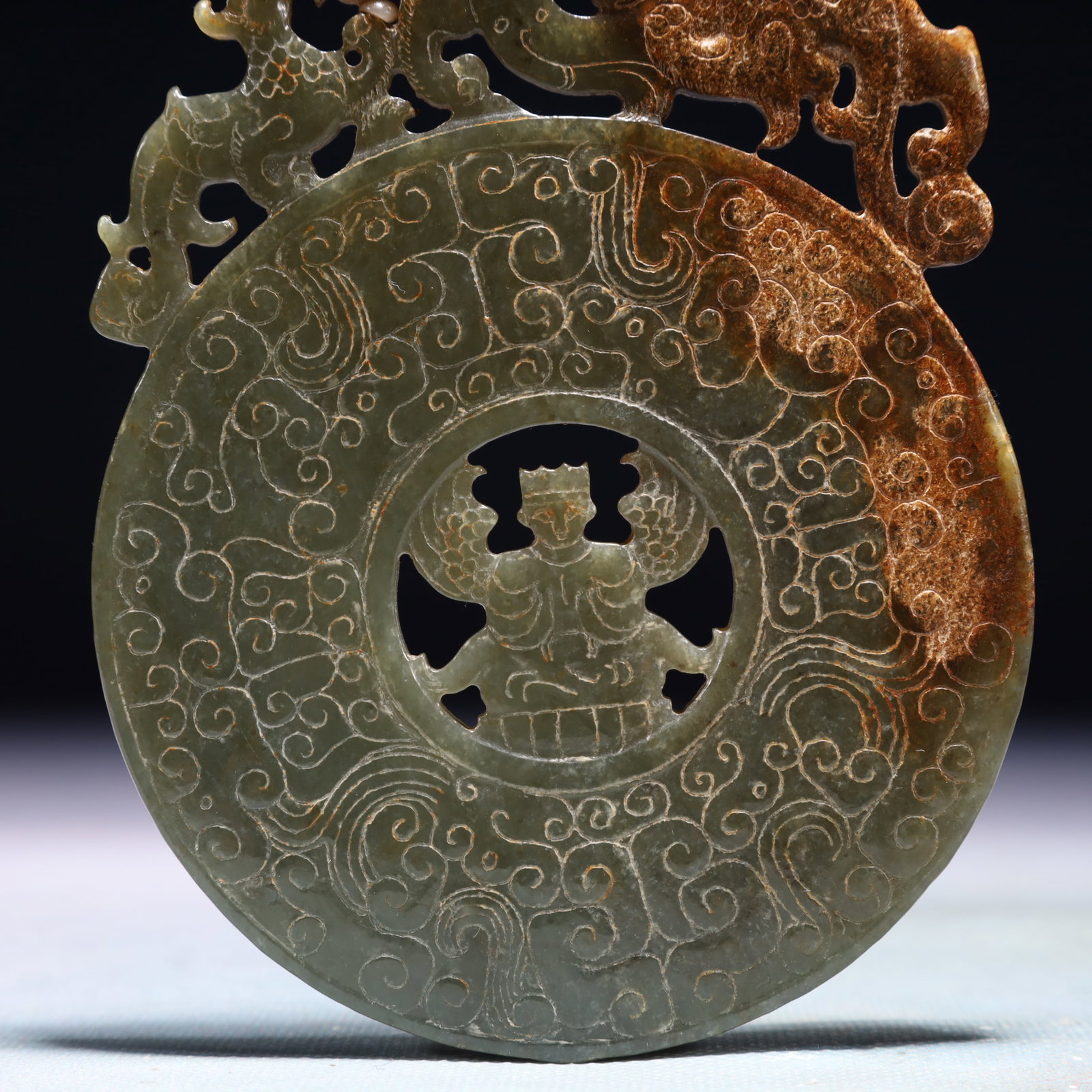 An Exquisite Jasper Figure Pattern Pendant - 3