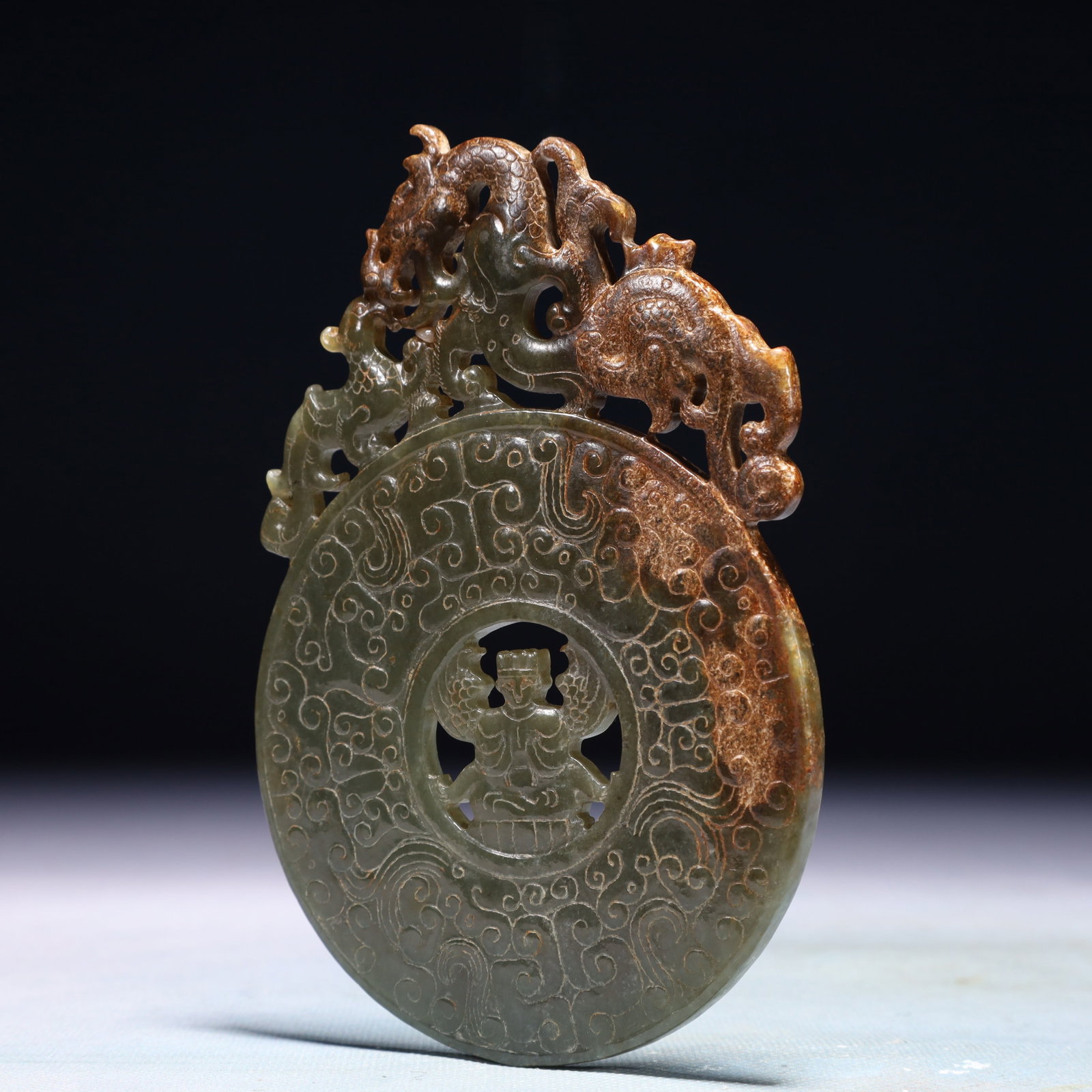 An Exquisite Jasper Figure Pattern Pendant - 4