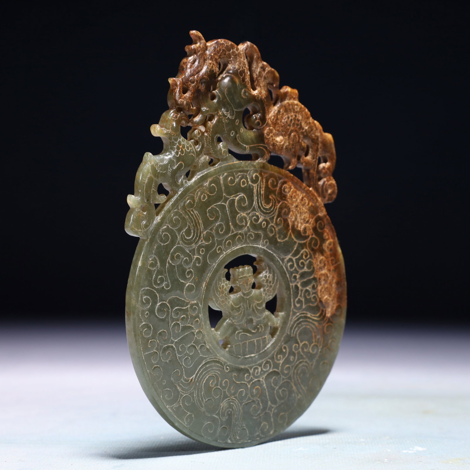 An Exquisite Jasper Figure Pattern Pendant - 5
