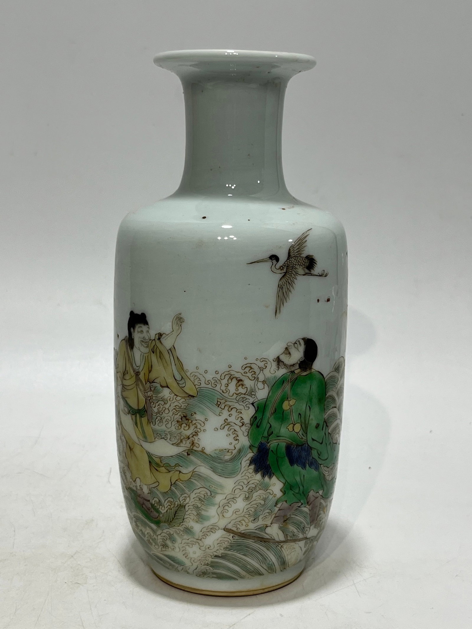 An Exquisite Wucai Seawater Figure Pattern Vase (1 of 8)