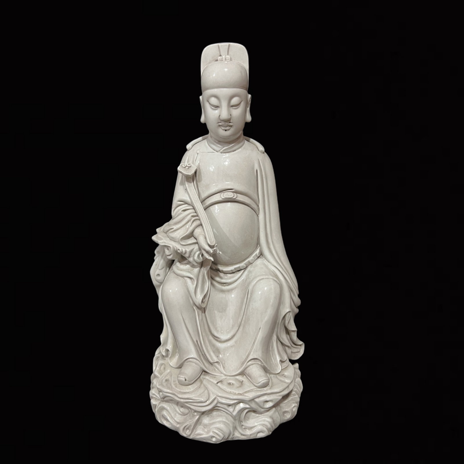 A Solemn Blance-De-Chine Statue of Figure (1 of 8)