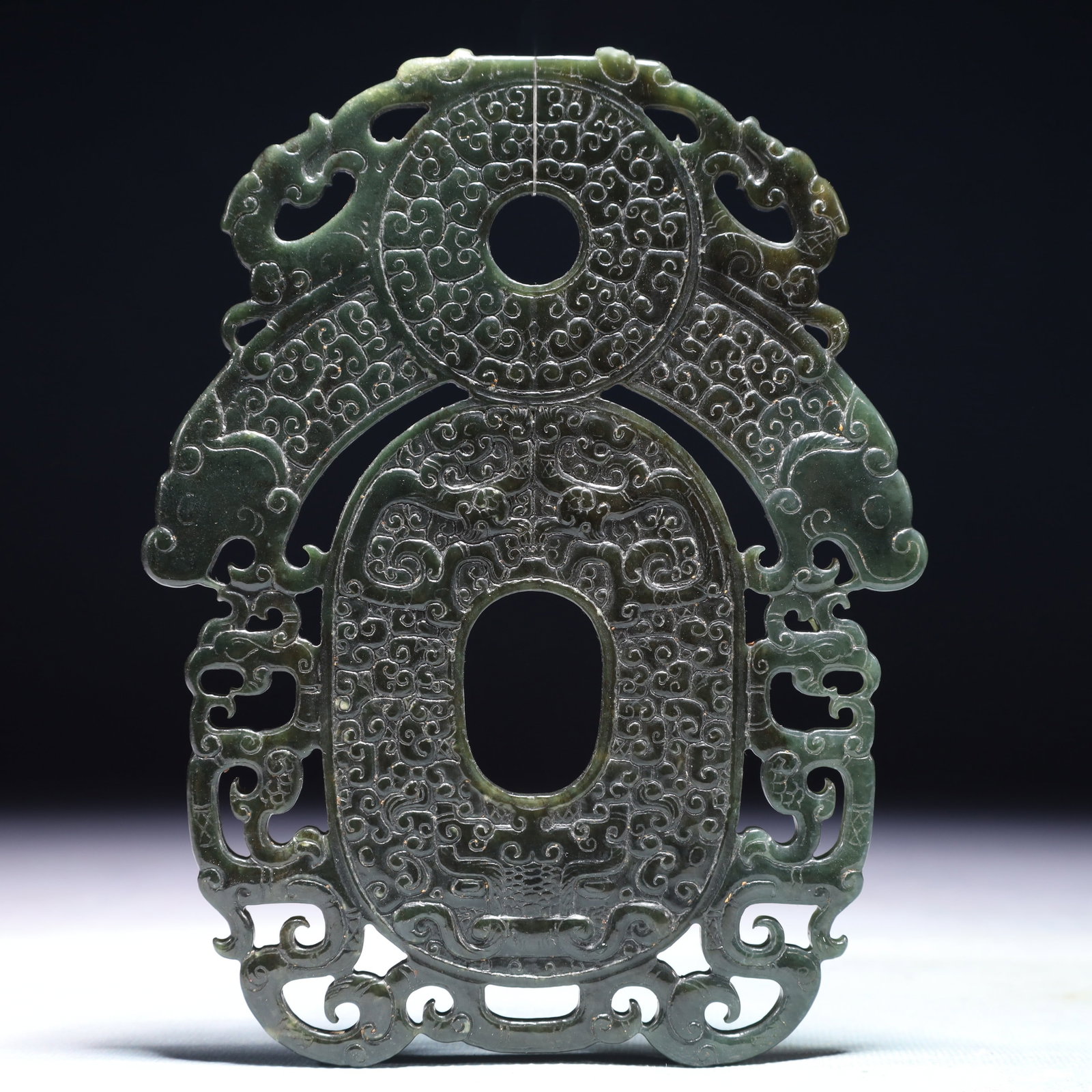 An Exquisite Jasper Dragon Pattern Pendant - 6