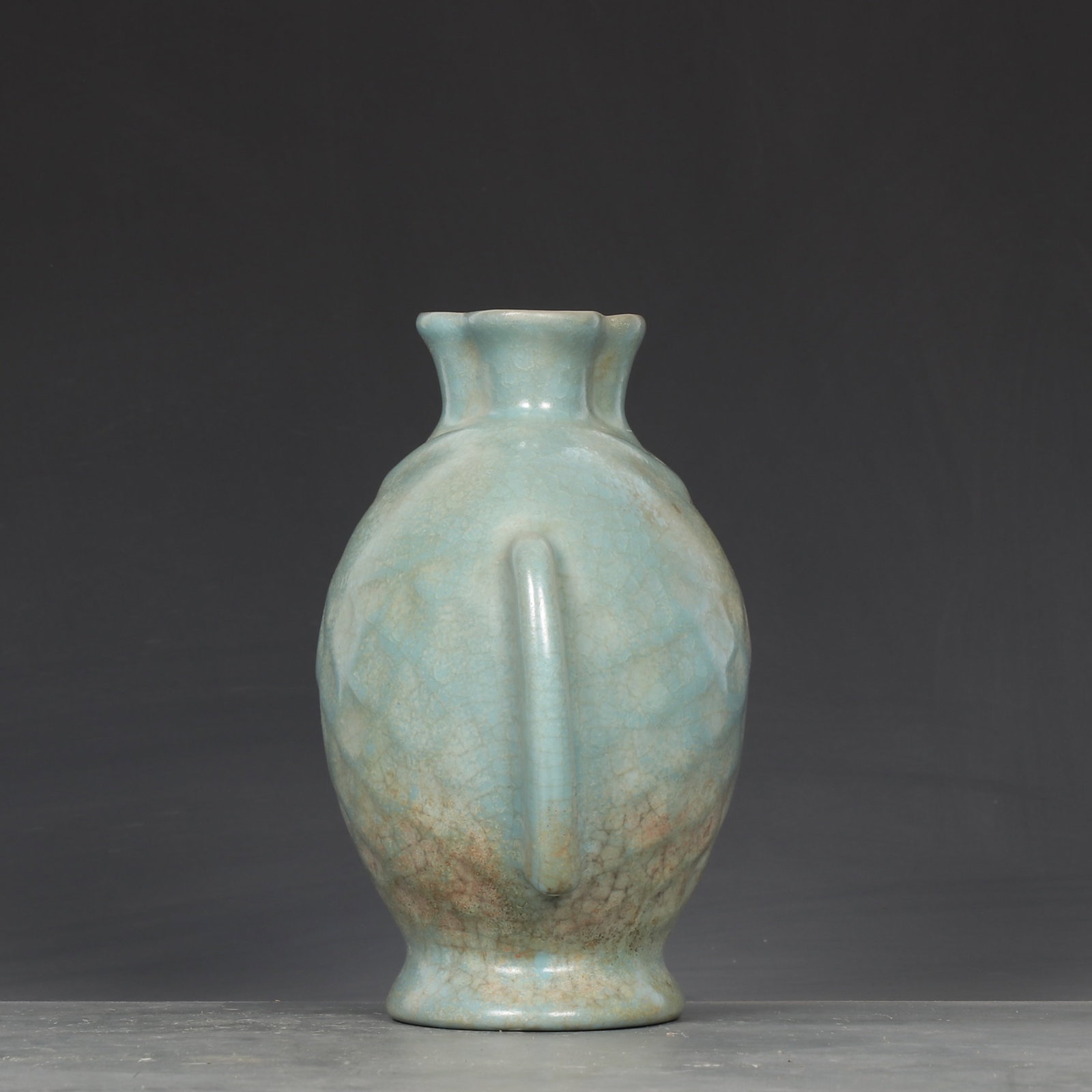 An Exquisite Ru yao Fish Pattern Double-Ears Vase - 5