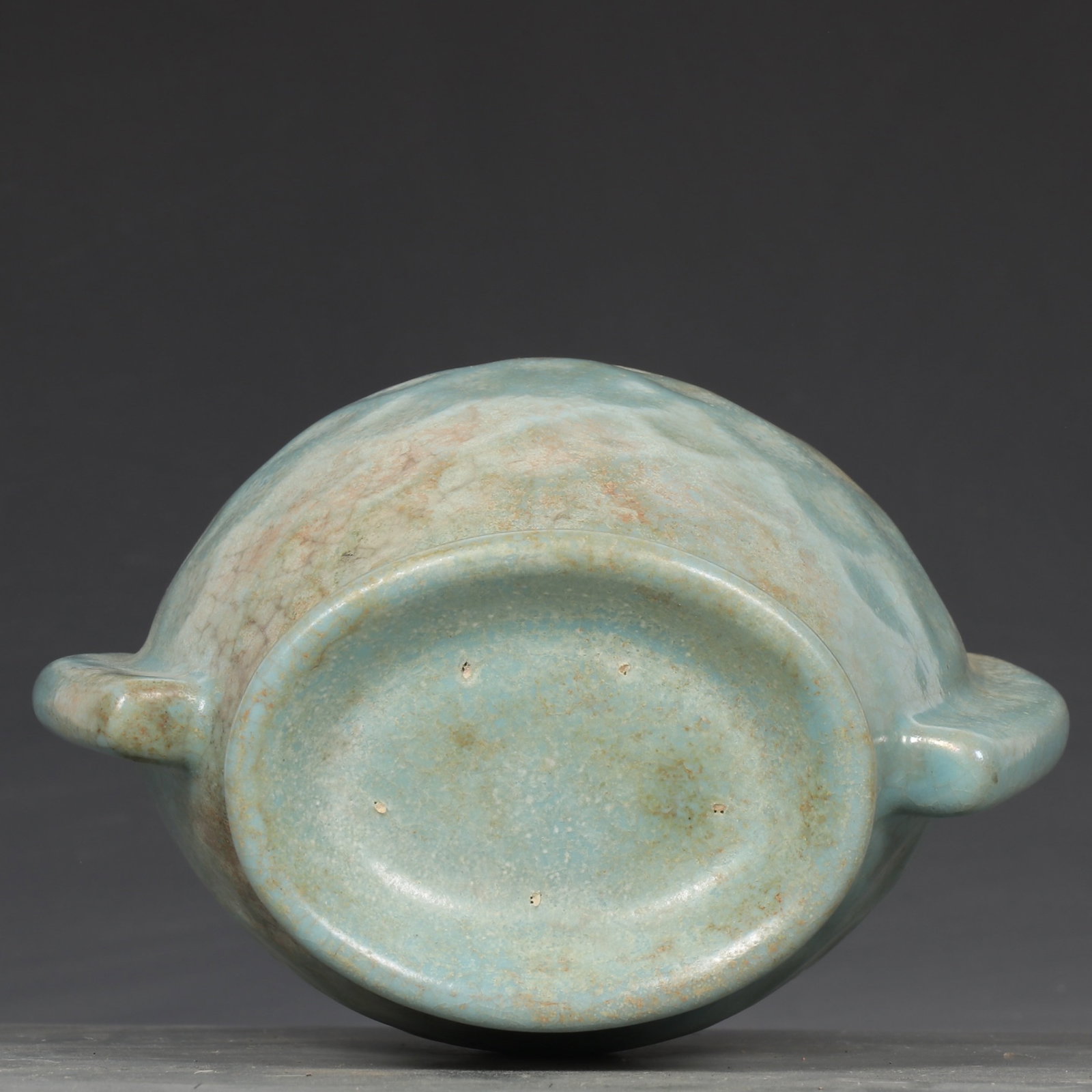 An Exquisite Ru yao Fish Pattern Double-Ears Vase - 9