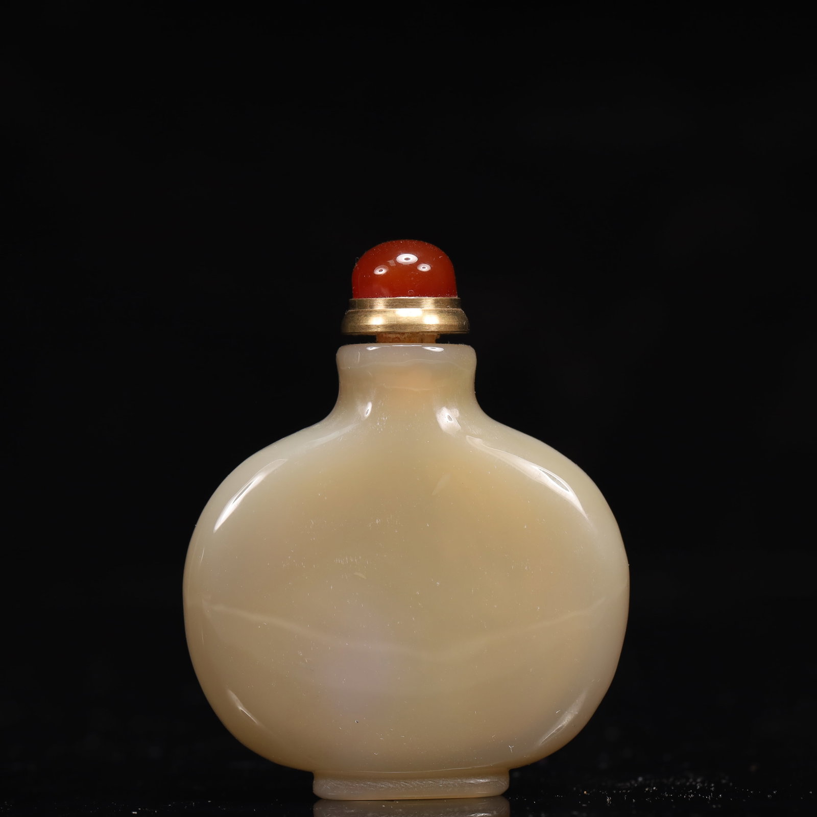 An Exquisite Agate Frog Pattern Snuff Bottle - 5