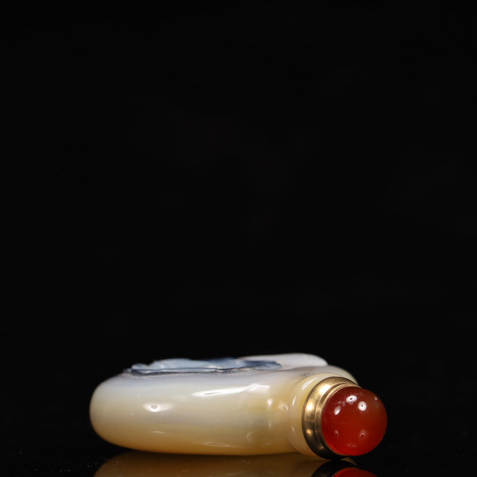 An Exquisite Agate Frog Pattern Snuff Bottle - 7