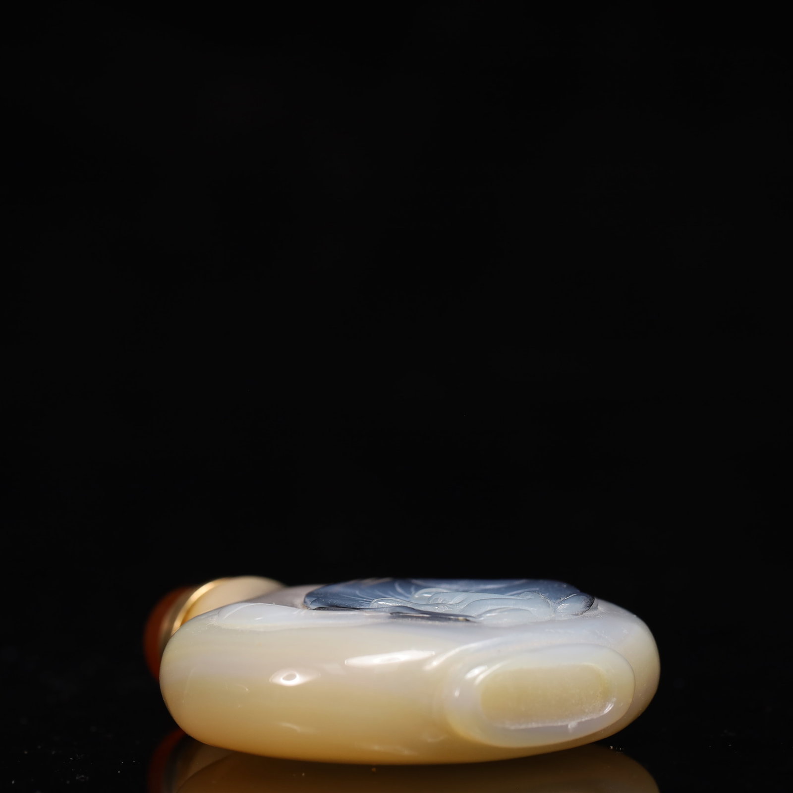 An Exquisite Agate Frog Pattern Snuff Bottle - 9