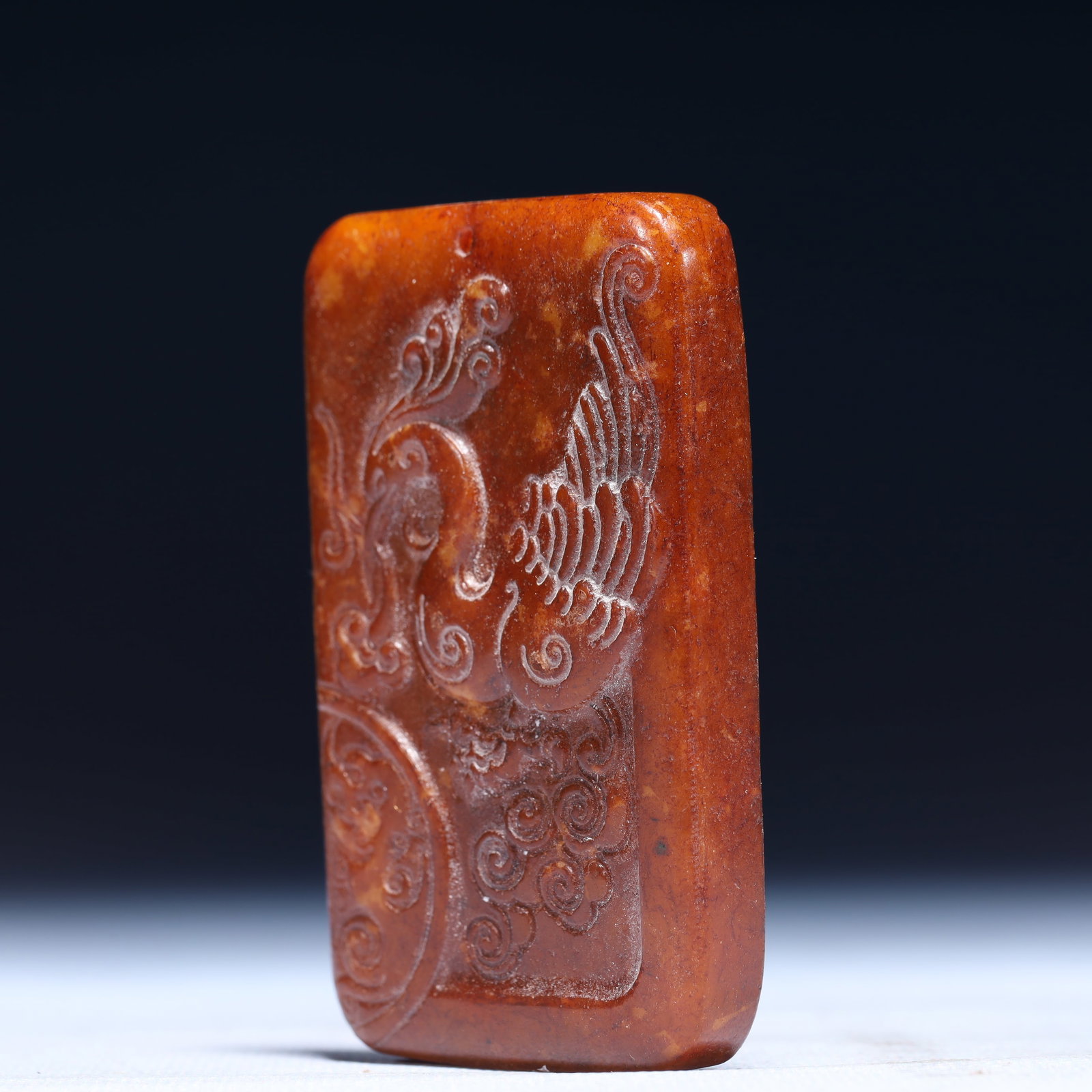An Exquisite Archaic Jade Phoenix Pattern Pendant - 2