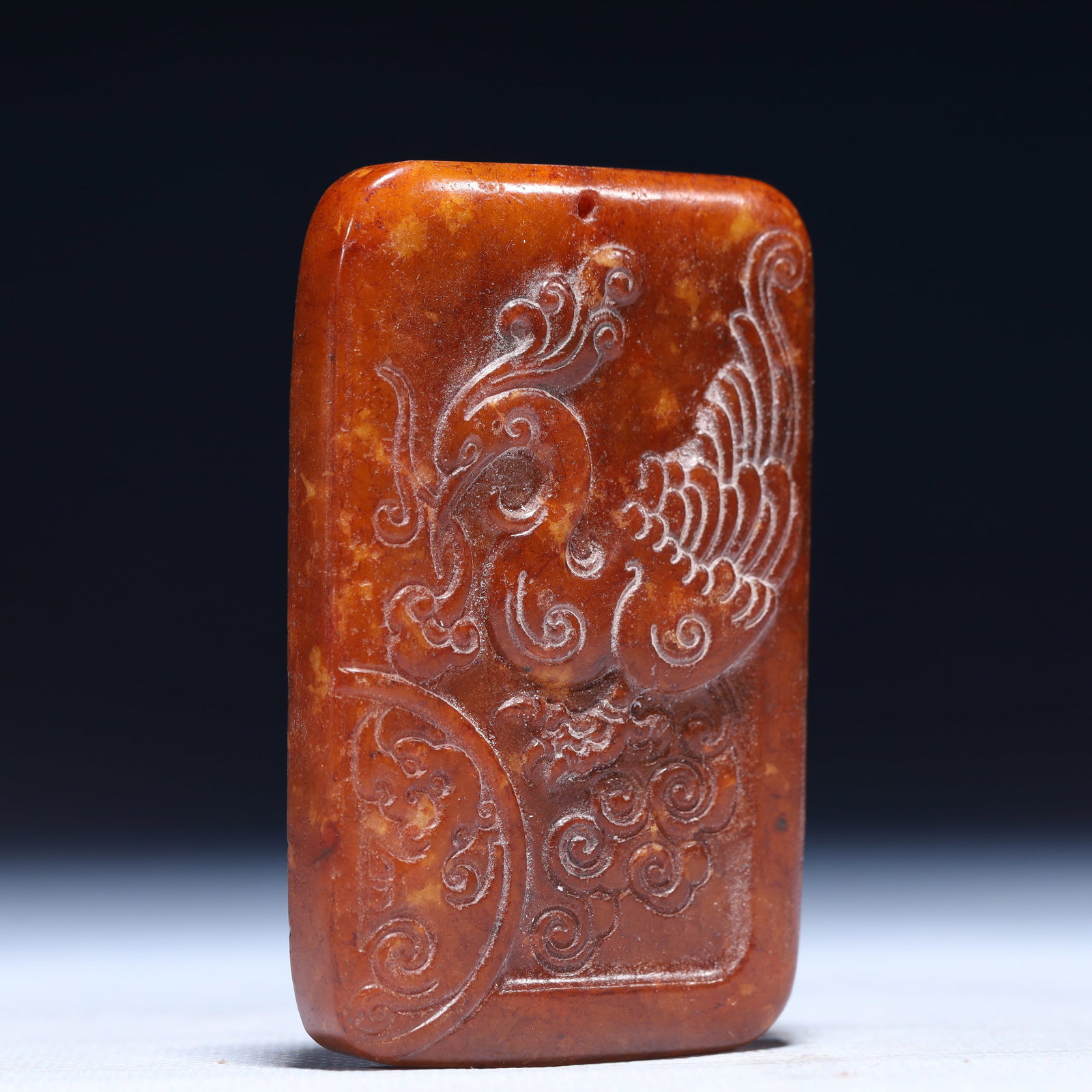An Exquisite Archaic Jade Phoenix Pattern Pendant - 3