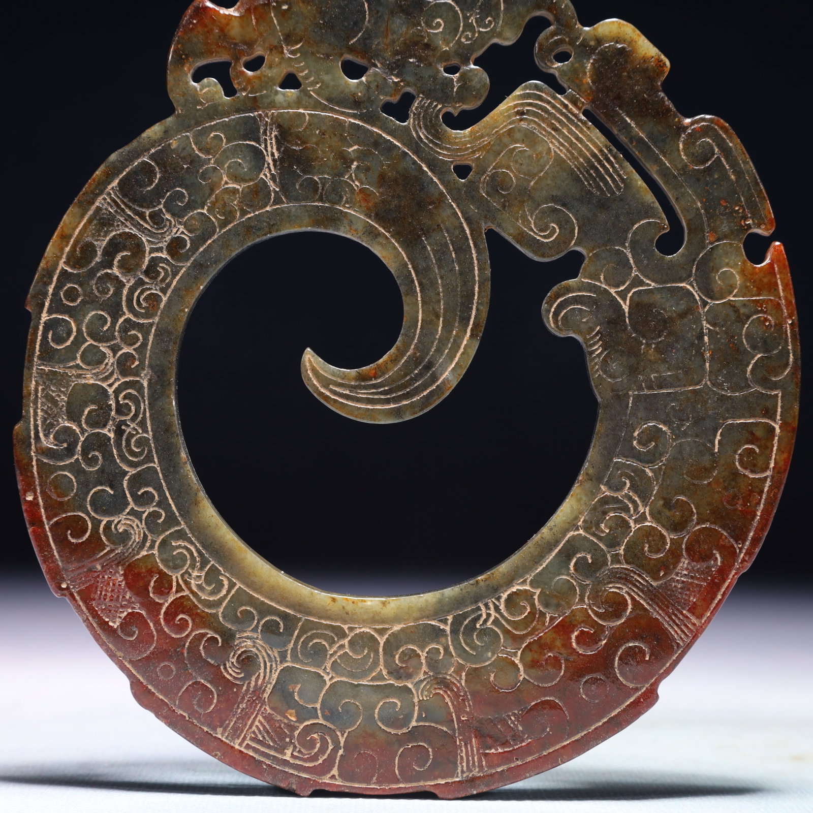 An Exquisite White Jade Auspicious Cloud Pattern Pendant - 3
